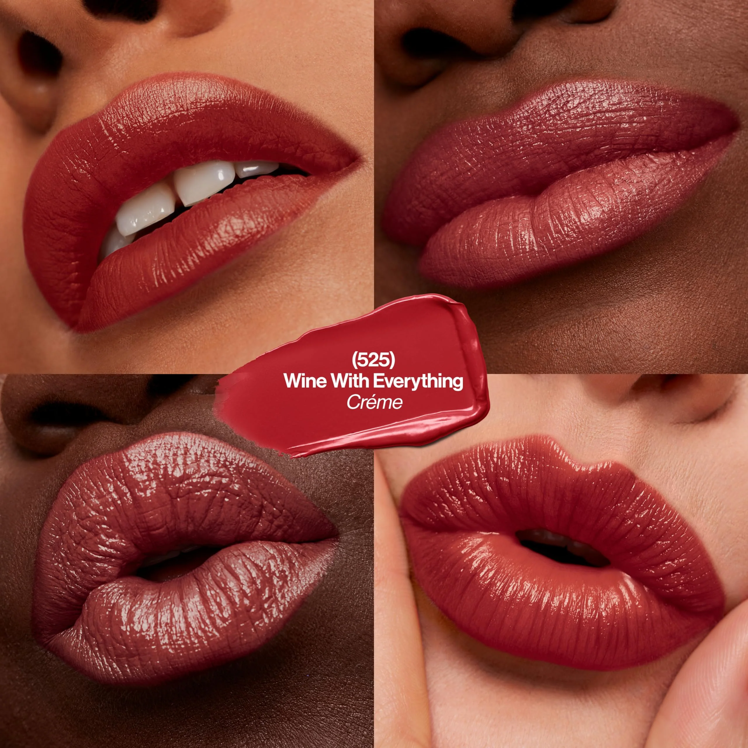 Revlon Super Lustrous Lipstick, Creamy Formula For Soft, Fuller-Looking Lips, Moisturized Feel, 525 Wine With Everything, 0.15 oz - Image 10