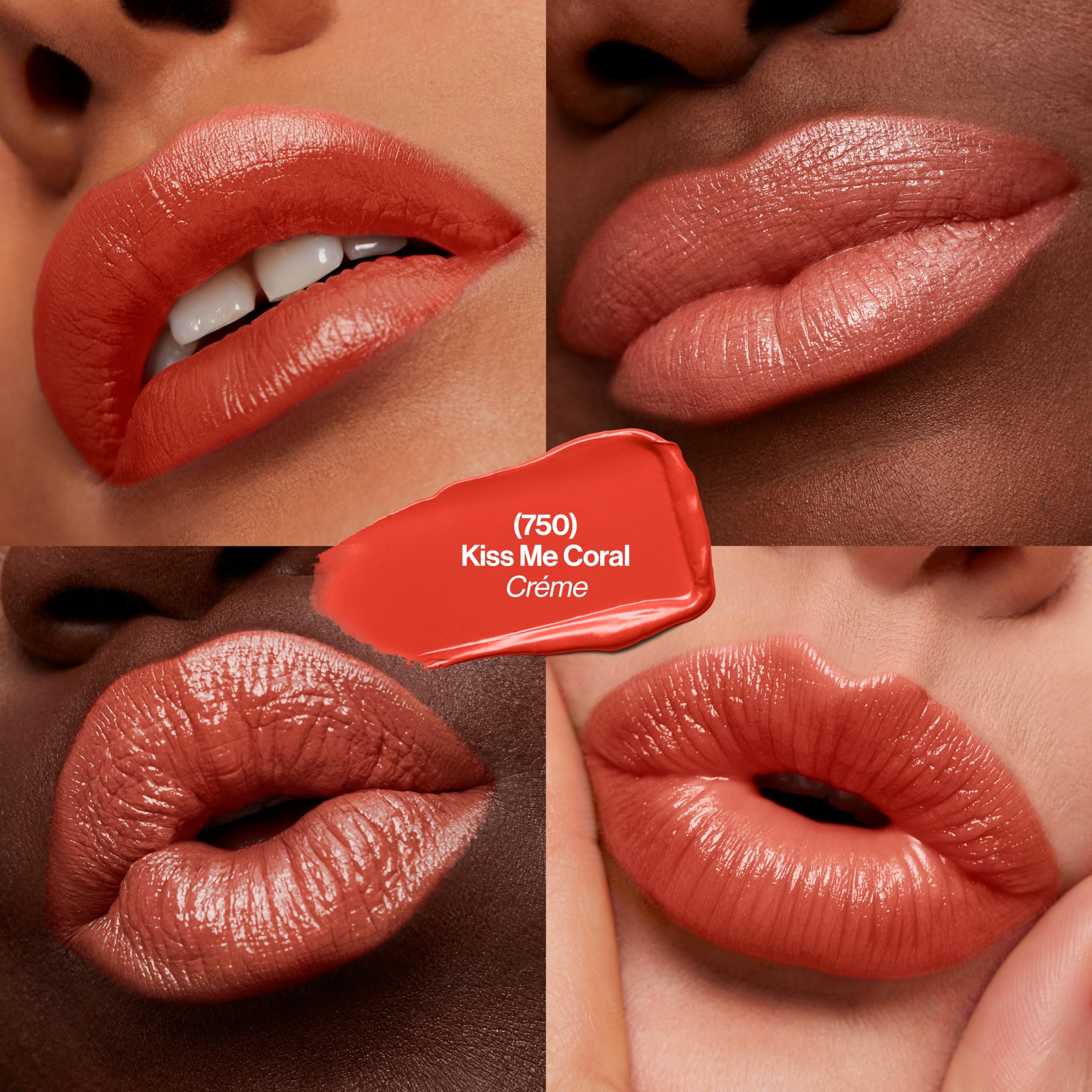 Revlon Super Lustrous Lipstick, Creamy Formula For Soft, Fuller-Looking Lips, Moisturized Feel, 750 Kiss Me Coral, 0.15 oz - Image 9