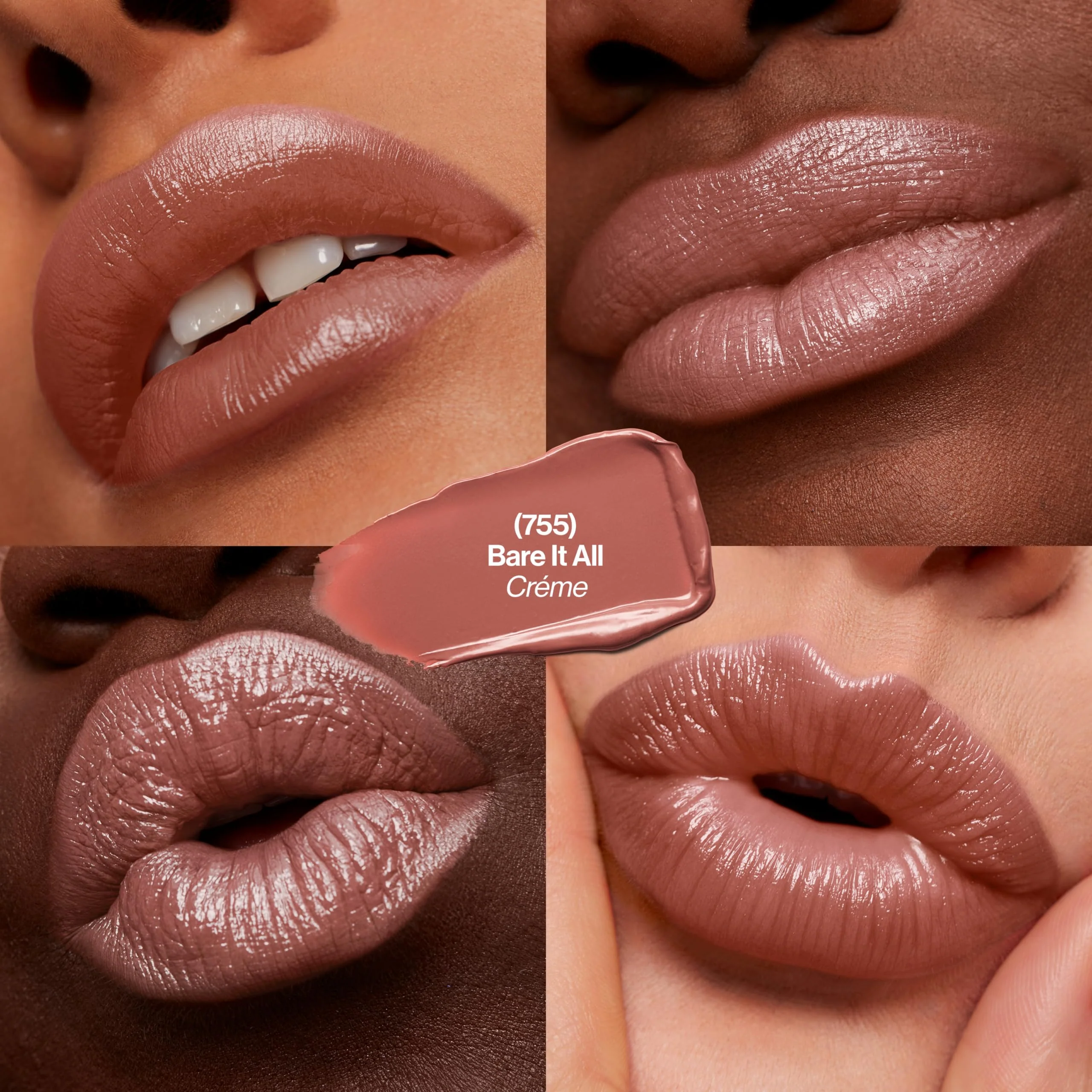 Revlon Super Lustrous Lipstick, Creamy Formula For Soft, Fuller-Looking Lips, Moisturized Feel, 755 Bare It All, 0.15 oz - Image 11