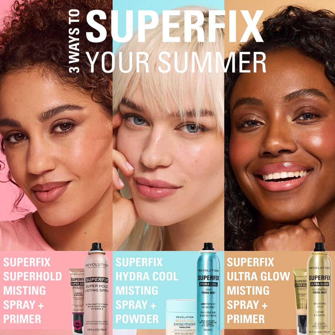 Revolution Beauty London, Superfix Misting Makeup Setting Spray, Ultra Matte & Shine-Free Finish, Long-Lasting Wear, Infused with Vitamin E, 5 fl oz - Image 3