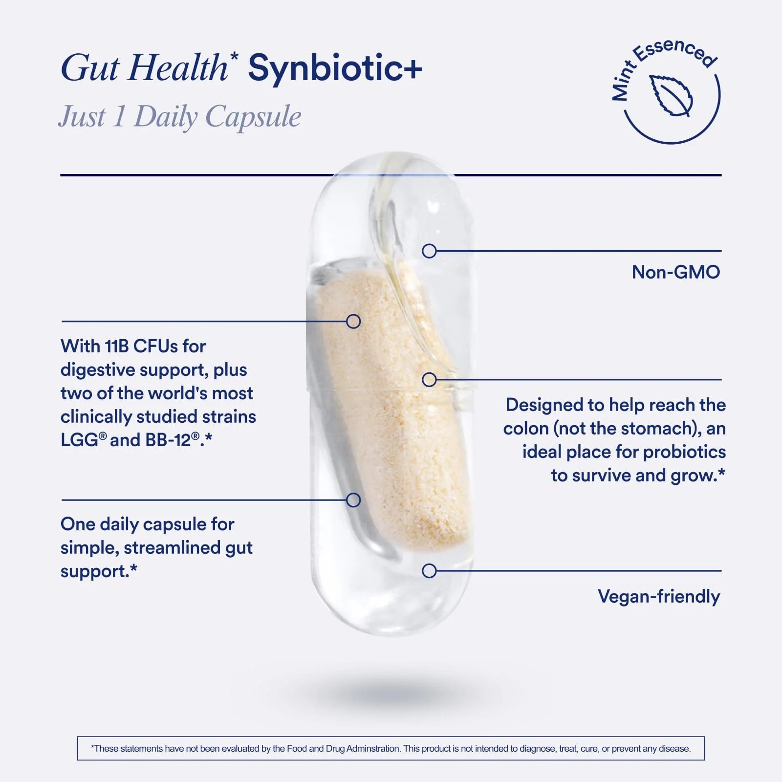 Ritual Synbiotic+ Probiotic, Prebiotic, Postbiotic, 3-in-1 Supplement for Gut Health and Digestive Support, Regularity, Bloat, Immune*, Vegan Delayed-Released Daily Capsule, Women and Men, 30 Day - Image 2