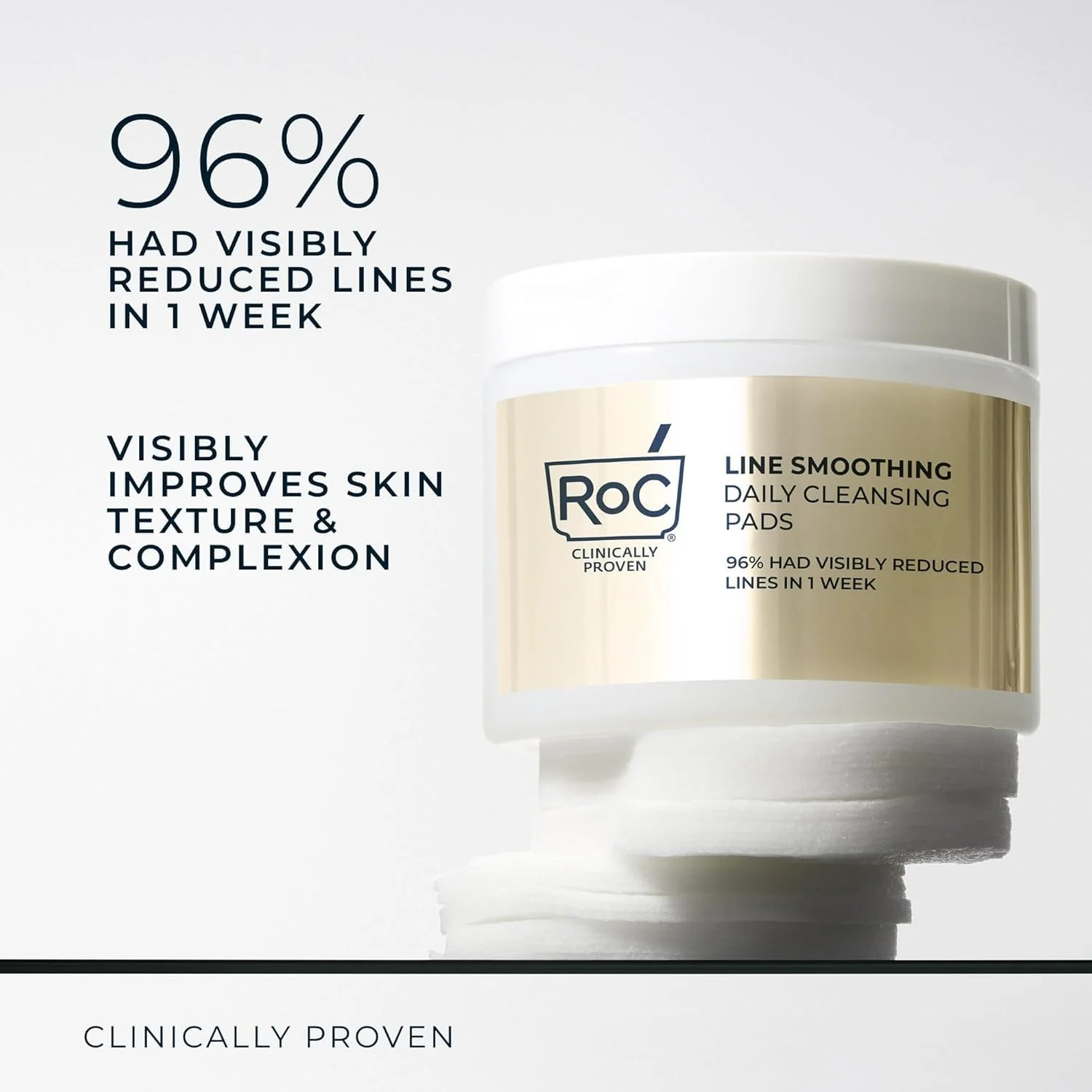 RoC Resurfacing Disks, Hypoallergenic Exfoliating Makeup Remover Pads for Wrinkles and Skin Tone, Hypo-Allergenic Skin Care, Oil-Free Daily Cleanser, 28 Count (Packaging May Vary) - Image 7