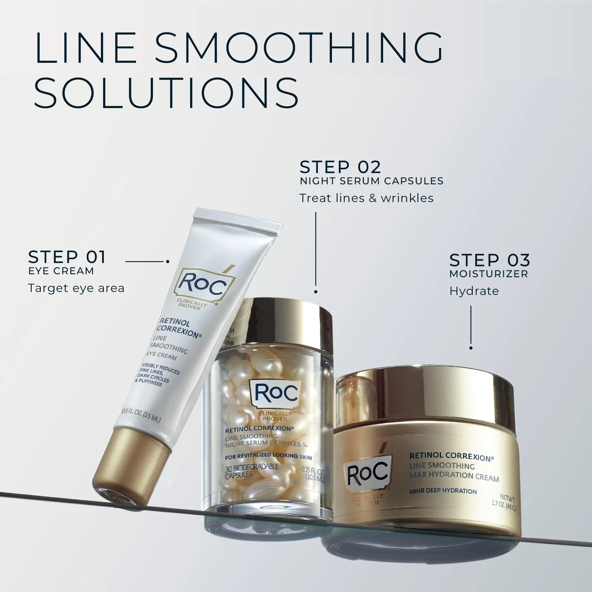 RoC Retinol Correxion Max Daily Hydration Anti-Aging Face Moisturizer with Hyaluronic Acid, Oil Free Skin Care Cream for Fine Lines, Dark Spots, Post-Acne Scars, Retinol Moisturizer, 1.7 Ounces - Image 3