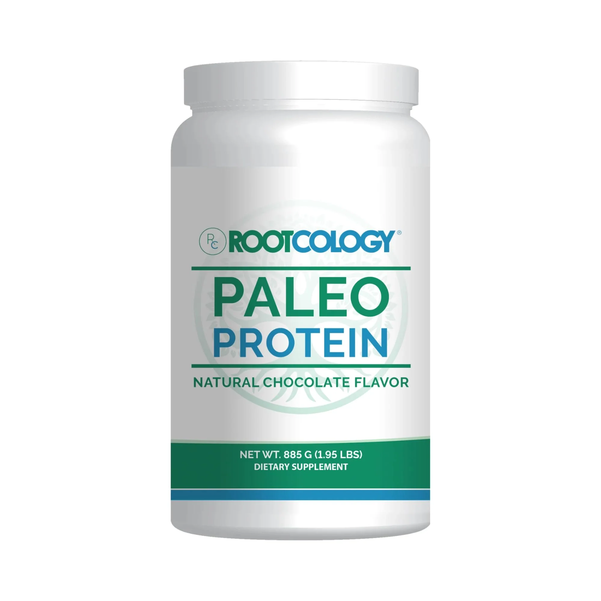 Rootcology by Dr. Izabella Wentz | Paleo Protein | Hydrolyzed Beef Protein Powder 21g Protein per Serving with MCT & Stevia | Dairy-Free and Soy-Free | Natural Chocolate Flavor | 885g / 30 Servings