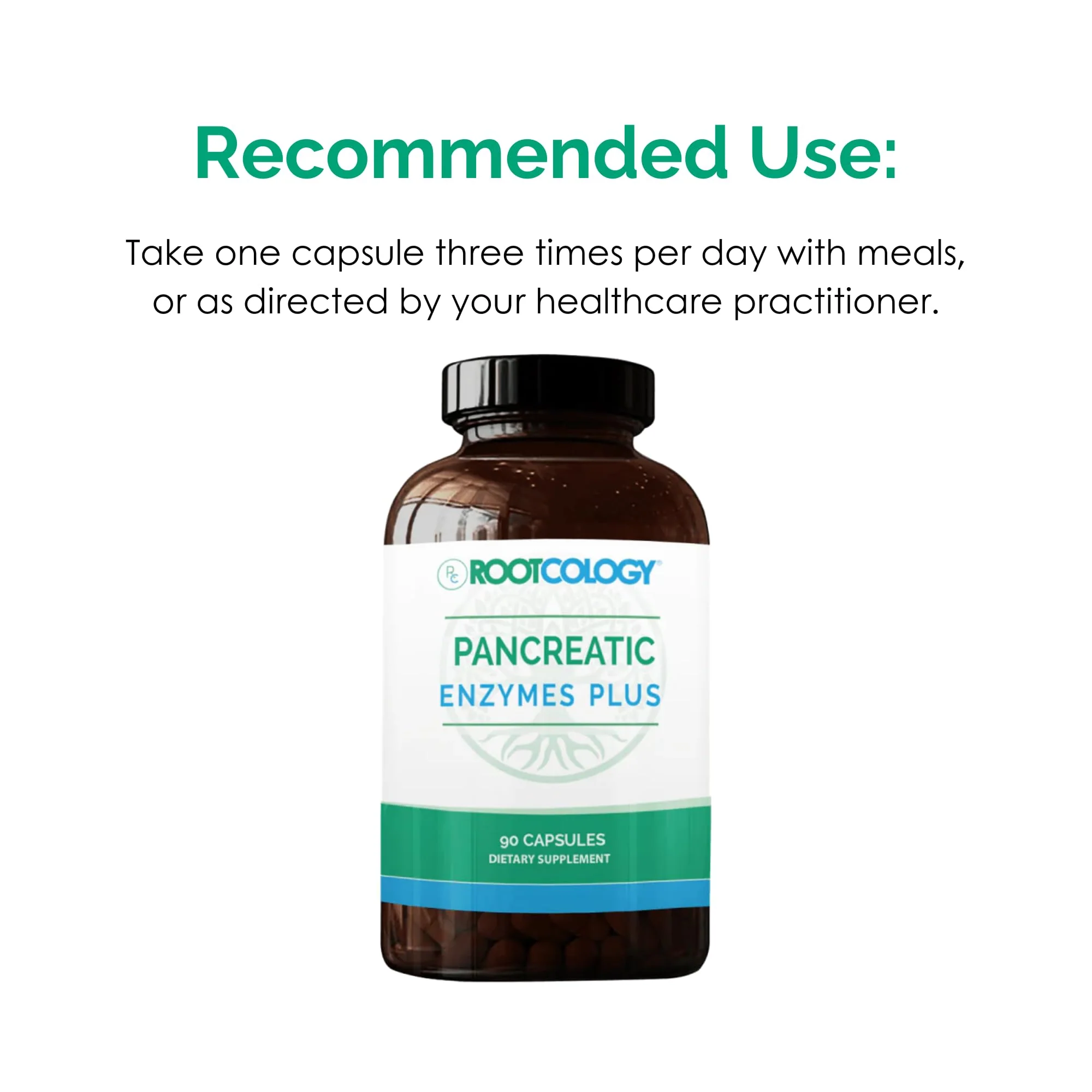 Rootcology by Dr. Izabella Wentz | Pancreatic Enzymes Plus | Enteric Coated Lipase, Protease & Amylase Blend with Bromelain | 90 Capsules - Image 3