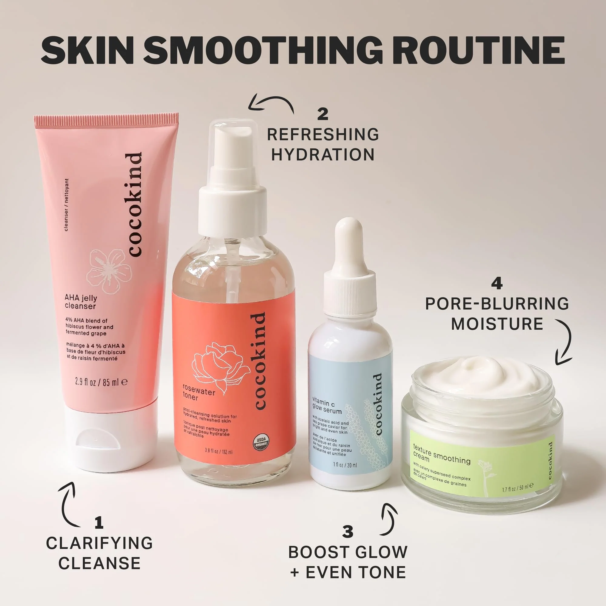 Rosewater Facial Toner by Cocokind, Multipurpose Spray to Set Makeup, Double Cleanse, and Balance Skins pH, Made with Rose Hydrosol, 4 Fl Oz - Image 2