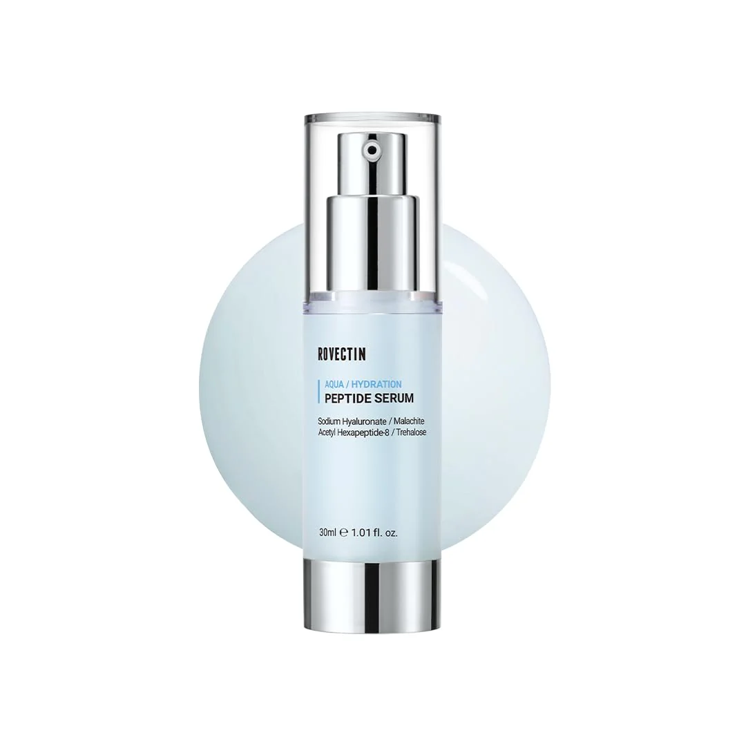 ROVECTIN Aqua Activating Serum - Anti-Aging Facial Serum with Vitamin E, Niacinamide, Hyaluronic Acid | Uneven Skin Tone, Anti-Wrinkle, Intensely Moisturizing | Vegan, Korean Skincare (1.2 fl.oz)