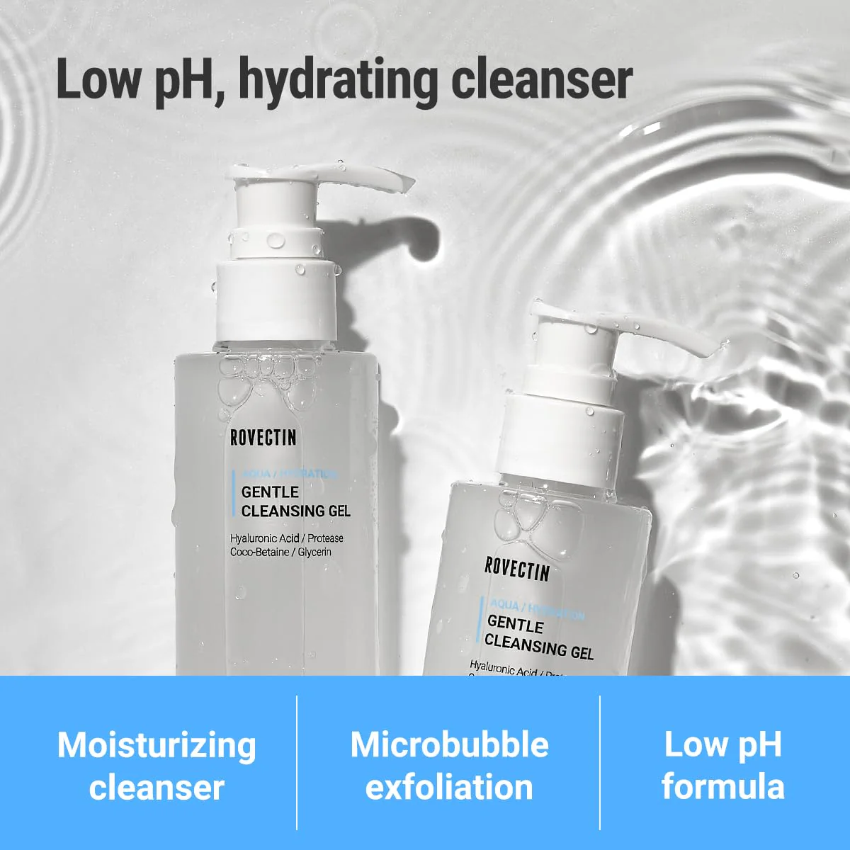 ROVECTIN Aqua Cleansing Gel (Conditioning Cleanser) Hydrating pH Balanced Facial Wash for Sensitive, Dry Skin | No Stripping, Fragrance-Free | Vegan, Korean Skincare (5.9 fl. oz) - Image 7