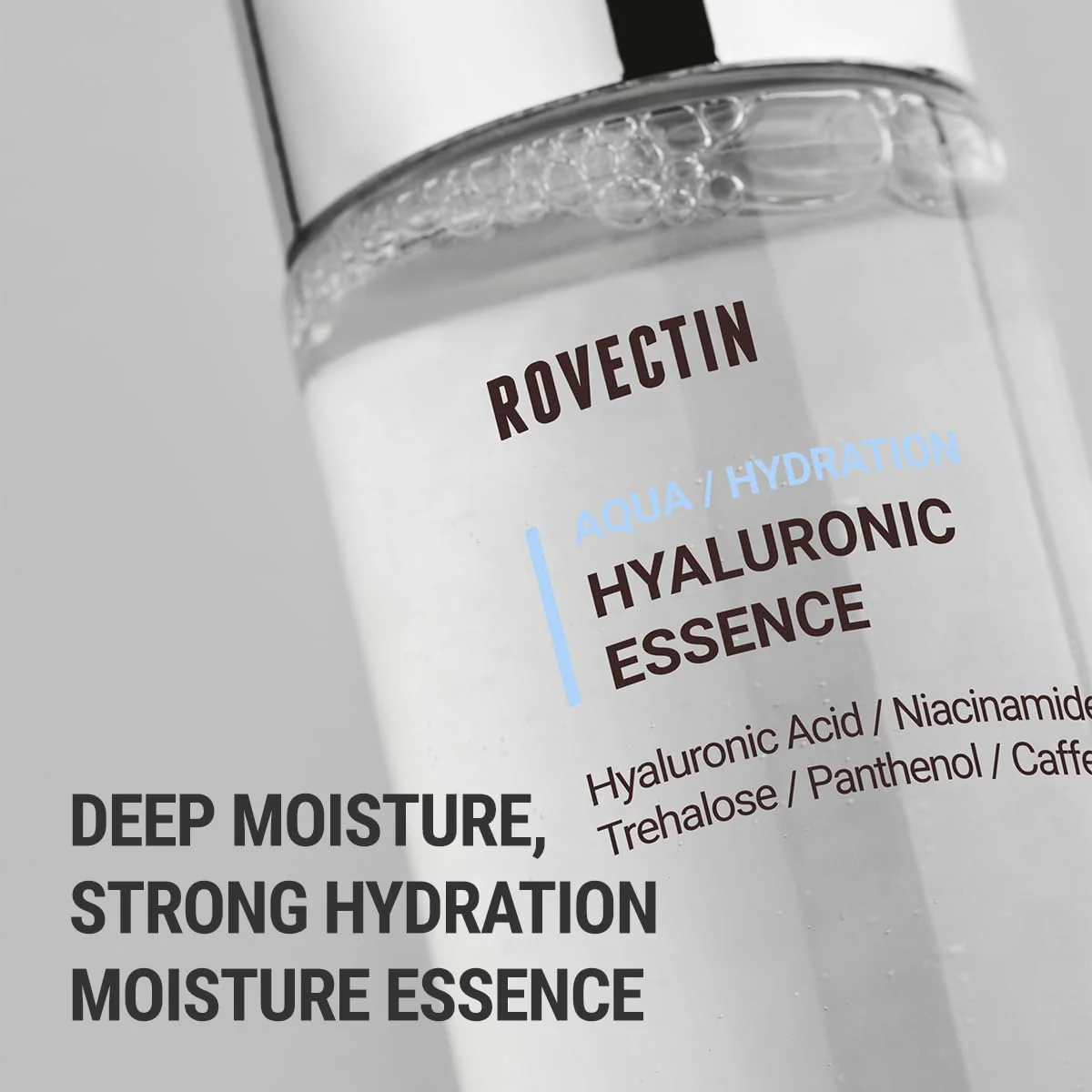 ROVECTIN Aqua Hyaluronic Essence – Hydrating Essence Toner with 7-Layer Hyaluronic Acid Complex & Niacinamide for Deep Moisturizing, Plumping, and Soothing | Vegan Korean Skincare (3.38 fl oz) - Image 7