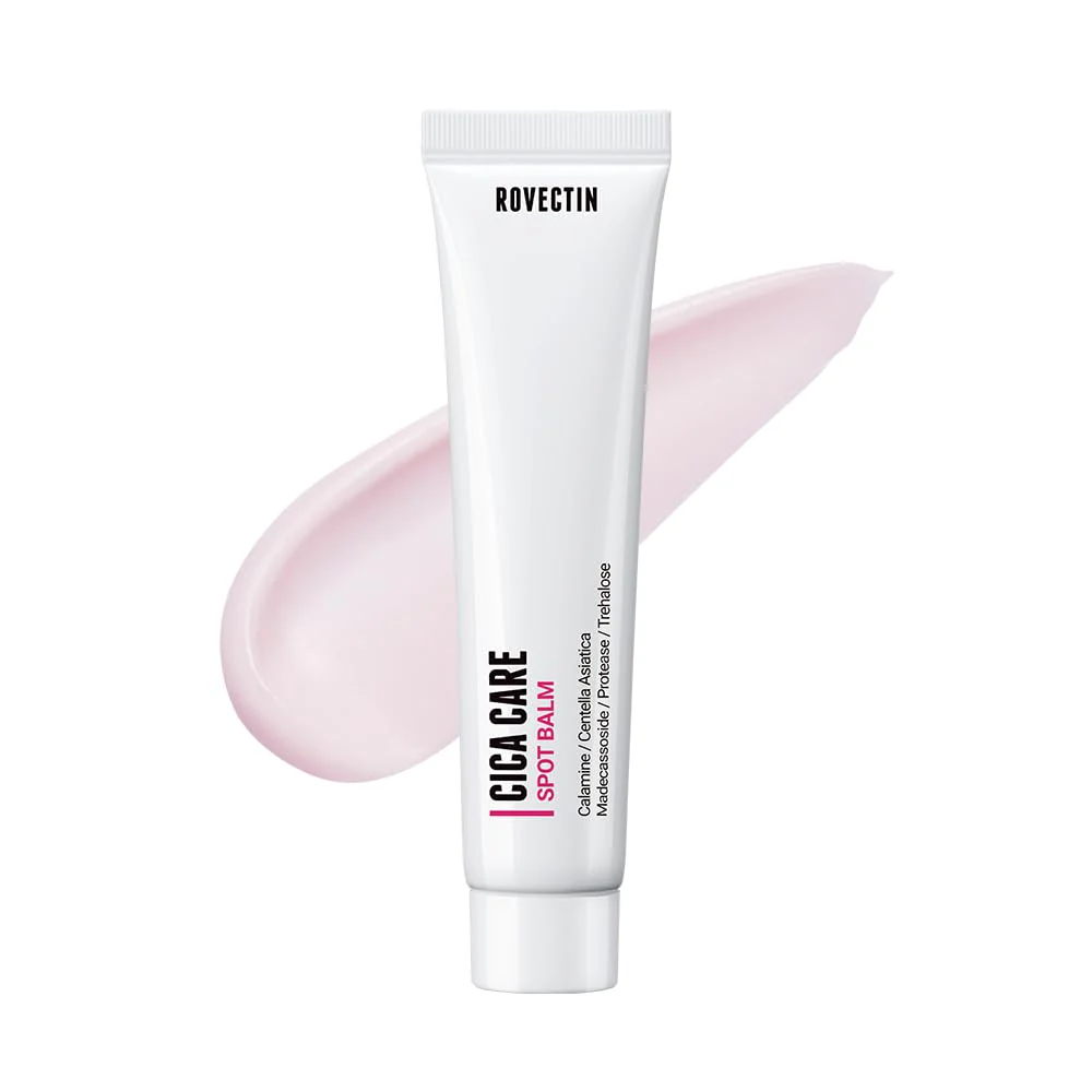 ROVECTIN Cica Care Face Balm - Immediate Redness Relief Face Moisturizer for Acne Prone, Sensitive Skin | Spots, Scar Reducing with Calamine and Madecassoside | Vegan, Korean Skincare(1.4 fl oz)