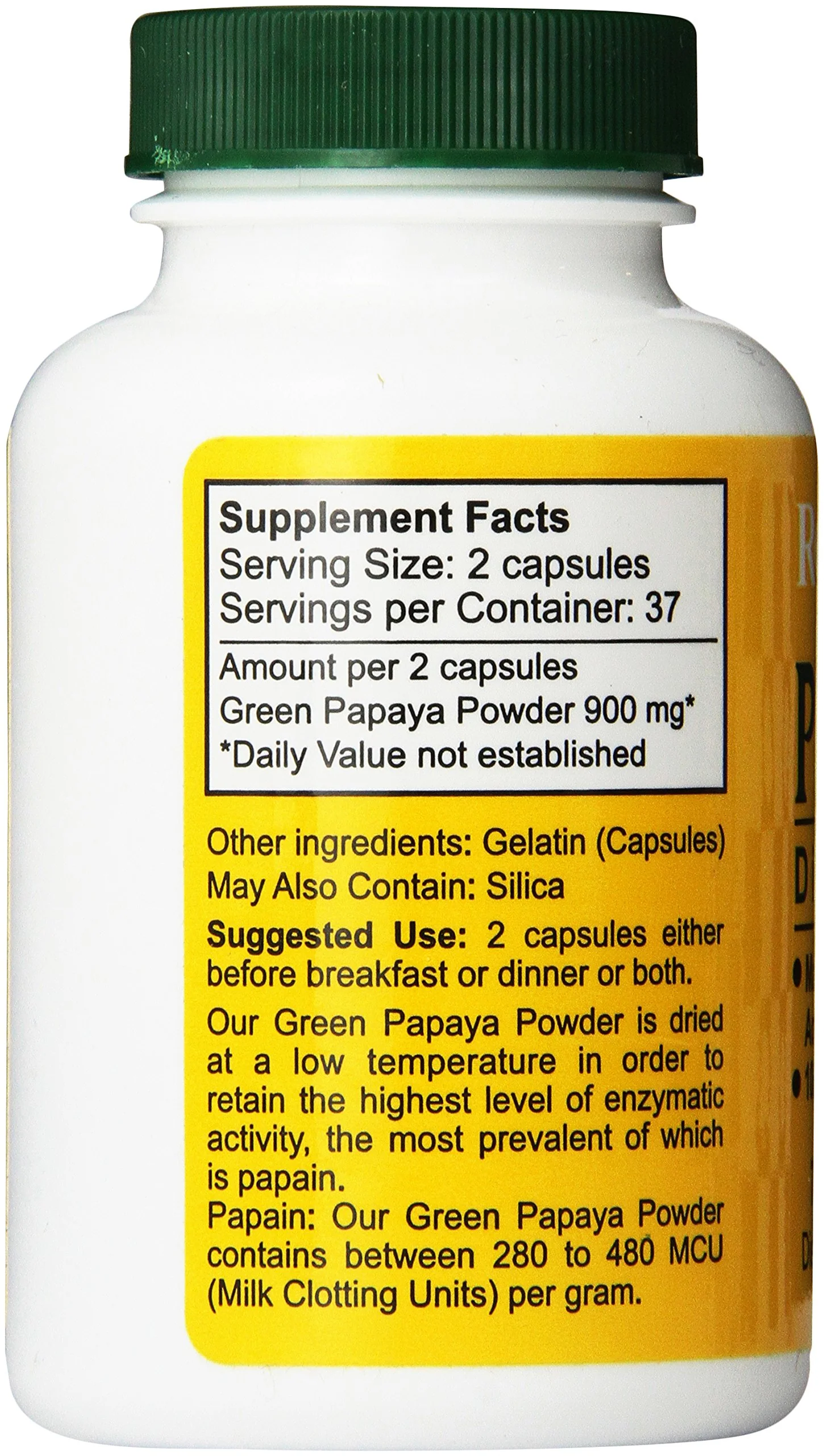 Royal Tropics The Original Green Papaya Digestive Aid Capsules, 75 Count - Image 5