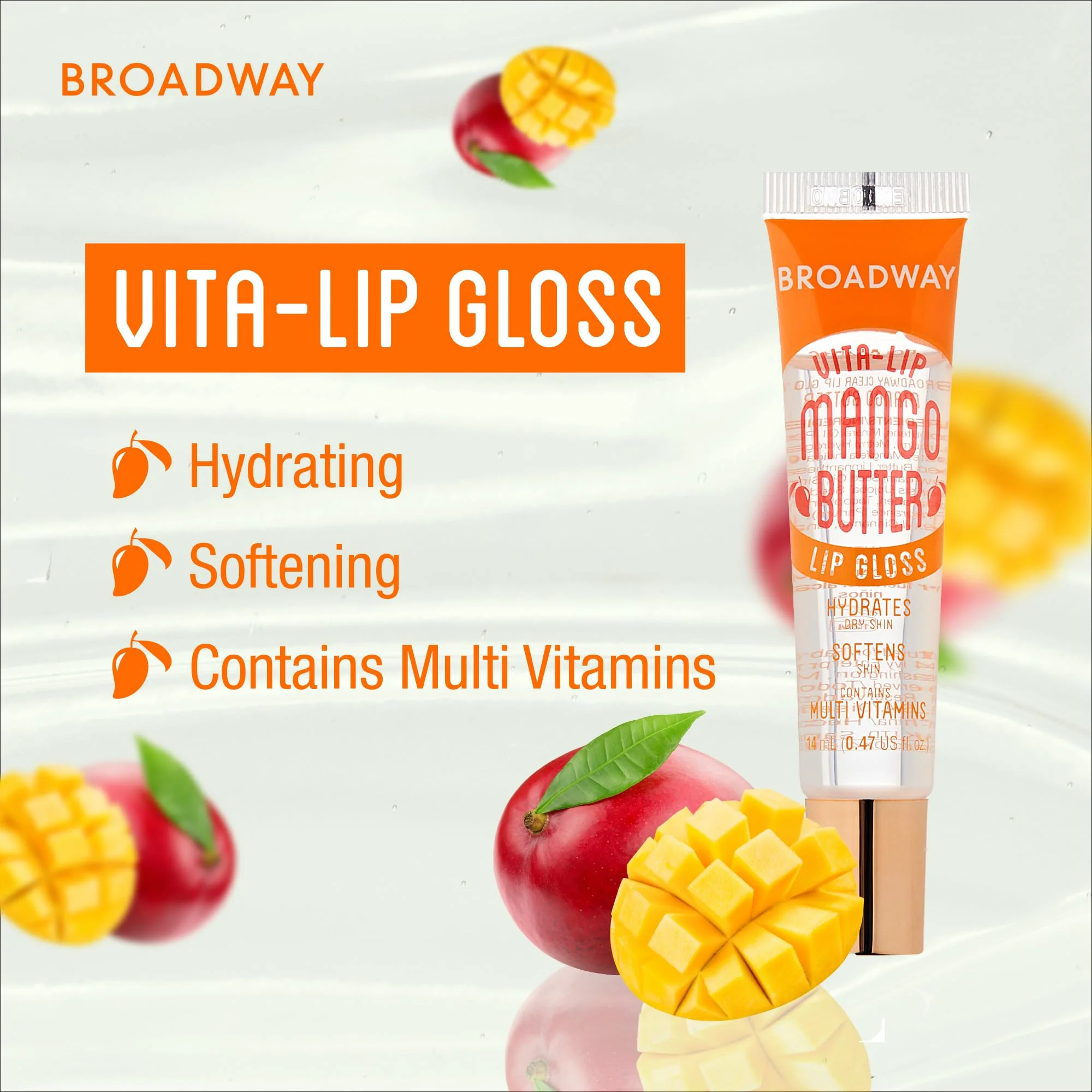 Ruby Kisses Broadway Vita-Lip Clear Lip Gloss (5 Pack Mint, Rosehip, Coconut, Argan Oil, Mango Butter), Ultra-Hydrating & Soothing Formula with Vitamin Oils, High-Shine Non-Sticky Finish Lip Balm - Image 6