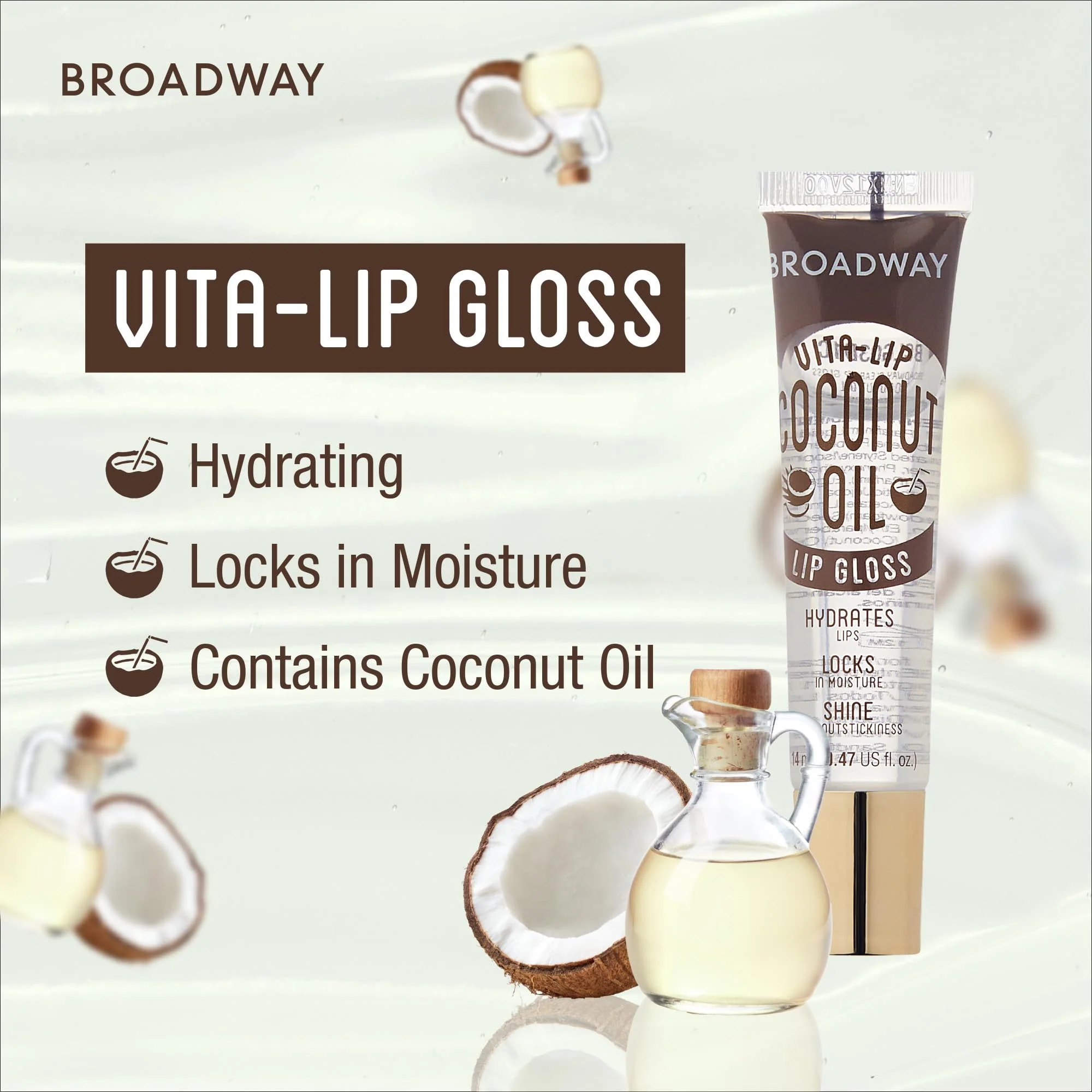 Ruby Kisses Broadway Vita-Lip Clear Lip Gloss (5 Pack Mint, Rosehip, Coconut, Argan Oil, Mango Butter), Ultra-Hydrating & Soothing Formula with Vitamin Oils, High-Shine Non-Sticky Finish Lip Balm - Image 7