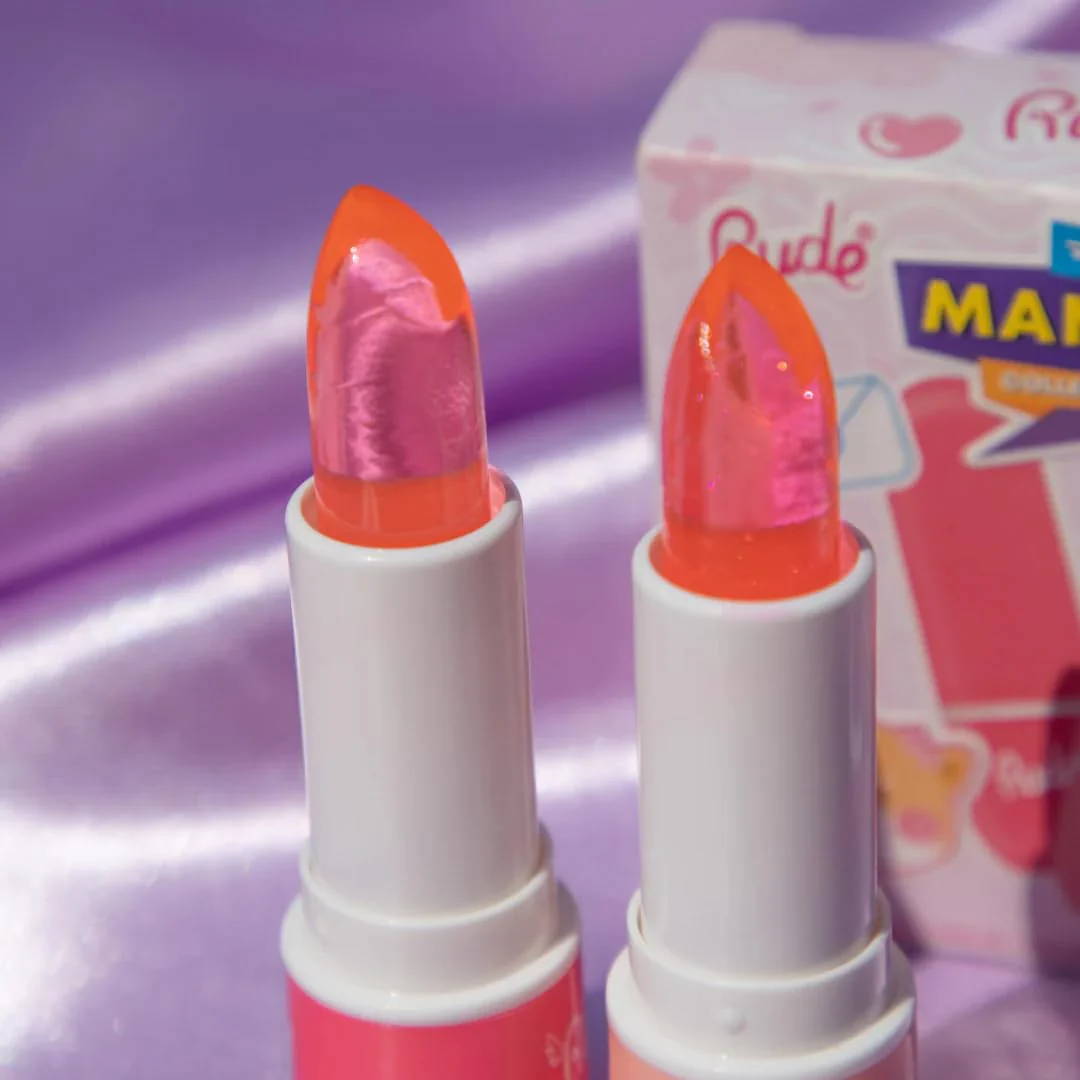 Rude Cosmetics Lip Balm Hydrating, Nourishing Lipbalm Set for Women, Lip Moisturizer for Dry Cracked Lips, Vegan & Cruelty-Free, Manga Collection/Watermelon & Peach - Image 4
