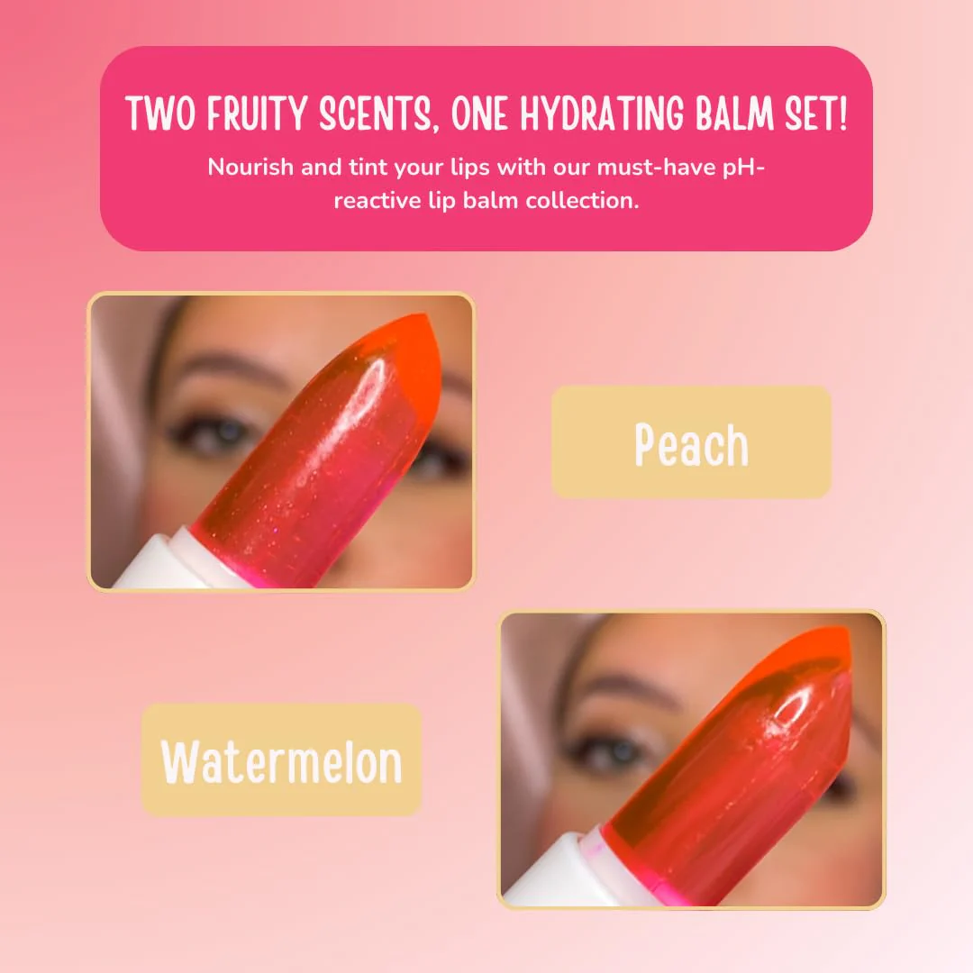 Rude Cosmetics Lip Balm Hydrating, Nourishing Lipbalm Set for Women, Lip Moisturizer for Dry Cracked Lips, Vegan & Cruelty-Free, Manga Collection/Watermelon & Peach - Image 8