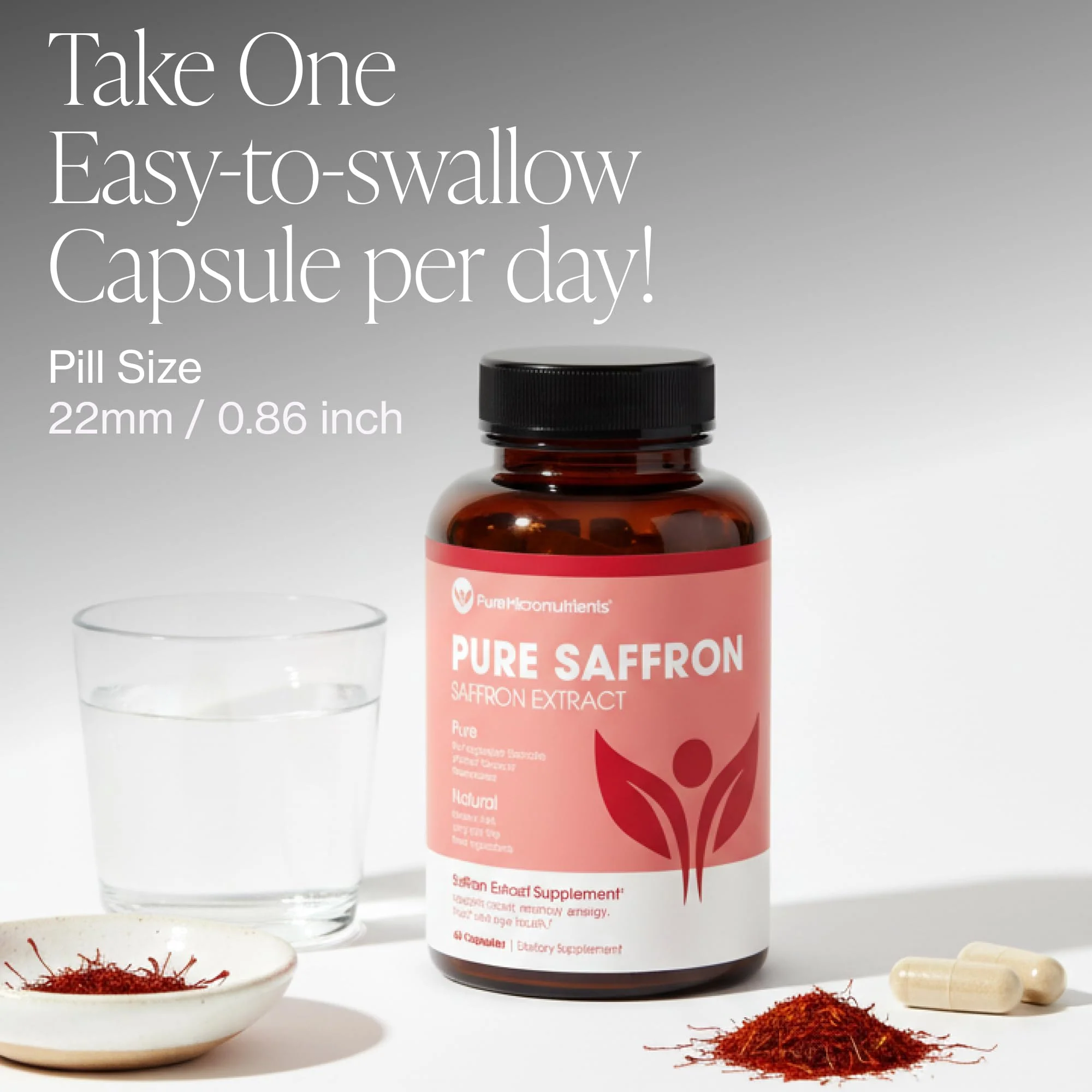 Saffron Supplements - 100% Pure Saffron Extract Capsules - Boost Energy & Mood, Support Eye & Heart Health - Image 6
