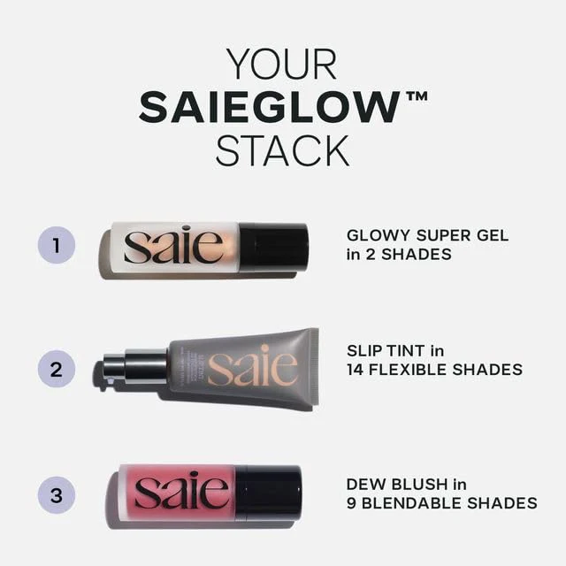Saie Dew Liquid Blush for Cheeks - Hydrating Cream Blush Stick with a Blendable + Buildable Formula - Skincare Infused Dewy Cheek Tint for a Natural Flush - Glowy Makeup Essential - Poppy (.40 oz) - Image 2