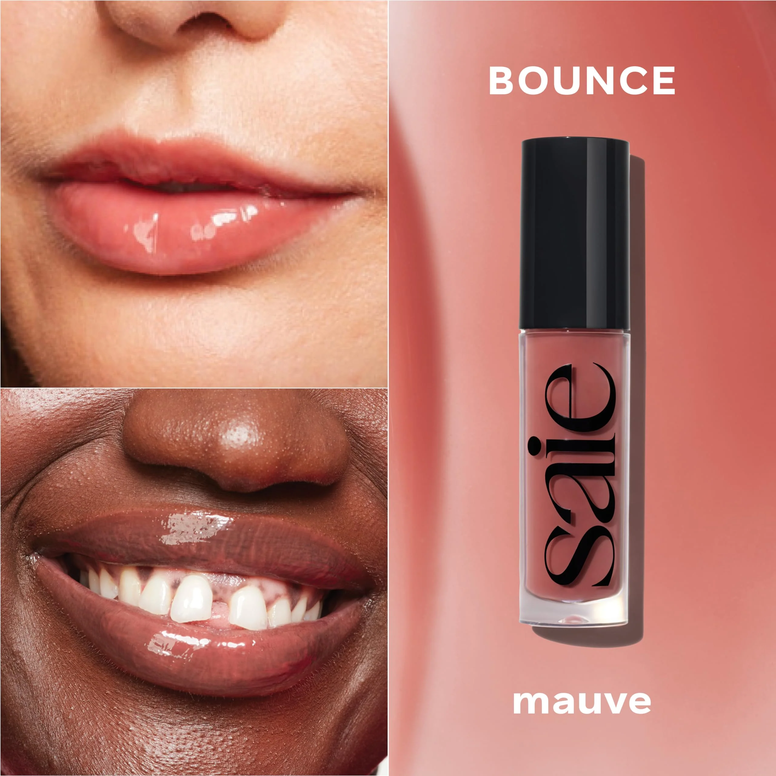 Saie Glossybounce - Hydrating Lip Gloss and Tinted Lip Oil Hybrid with Hyaluronic Acid & Jojoba Oil for Non-Sticky, Ultra-Shiny, Plump & Soft Lips - Everyday Makeup Essential - Bounce (.17 oz) - Image 7
