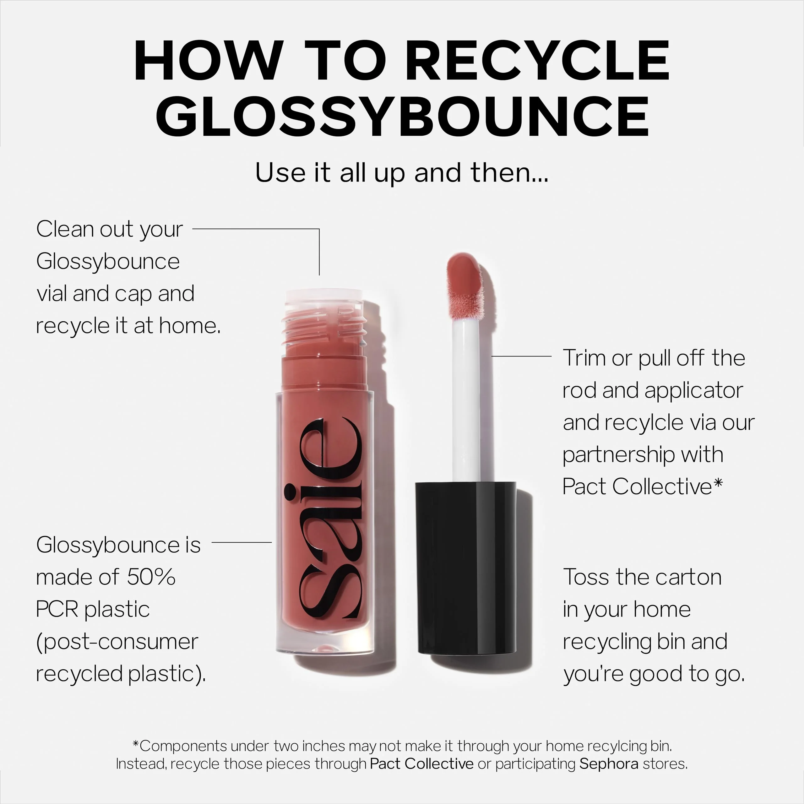 Saie Glossybounce - Hydrating Lip Gloss and Tinted Lip Oil Hybrid with Hyaluronic Acid & Jojoba Oil for Non-Sticky, Ultra-Shiny, Plump & Soft Lips - Everyday Makeup Essential - Kiss (.17 oz) - Image 2