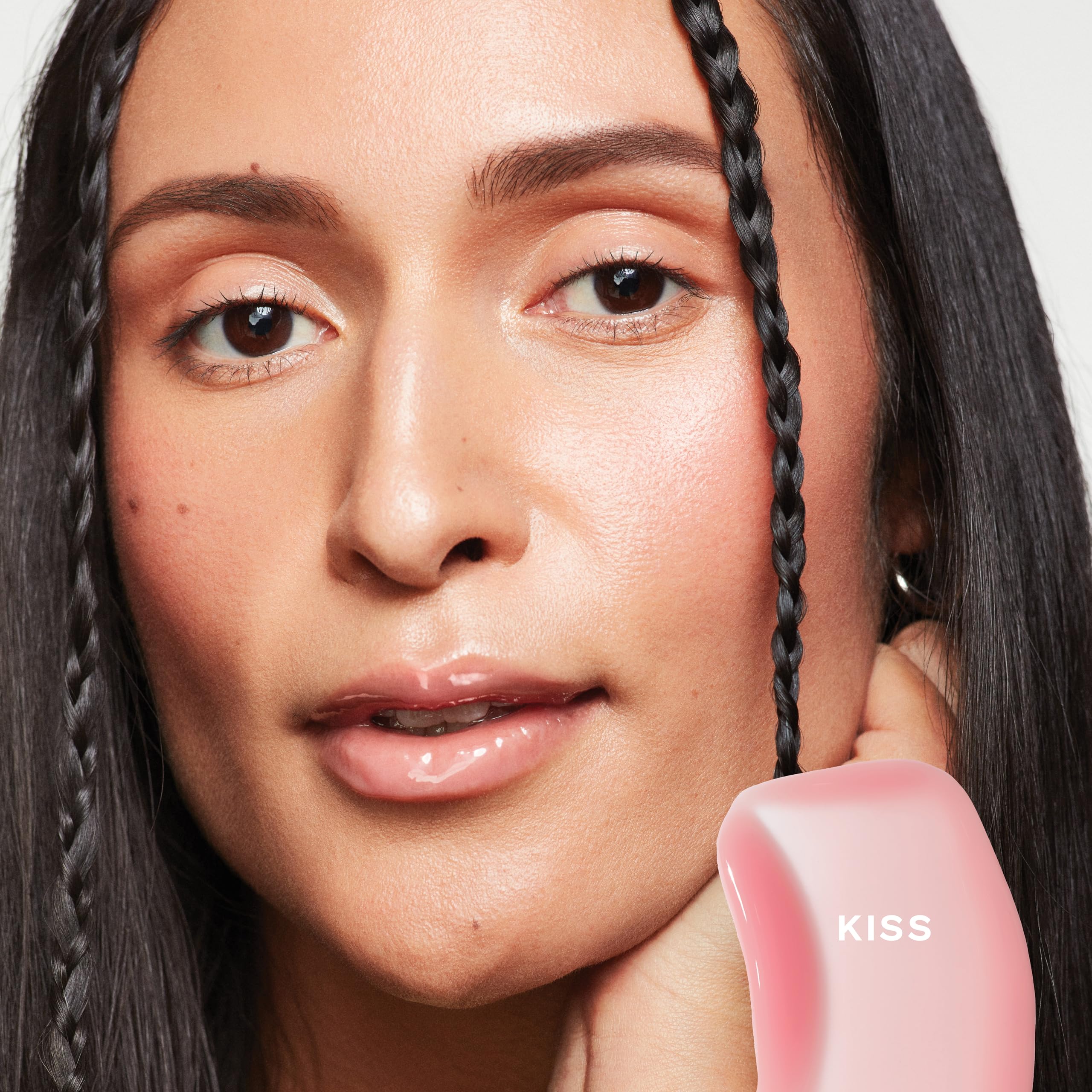 Saie Glossybounce - Hydrating Lip Gloss and Tinted Lip Oil Hybrid with Hyaluronic Acid & Jojoba Oil for Non-Sticky, Ultra-Shiny, Plump & Soft Lips - Everyday Makeup Essential - Kiss (.17 oz) - Image 8