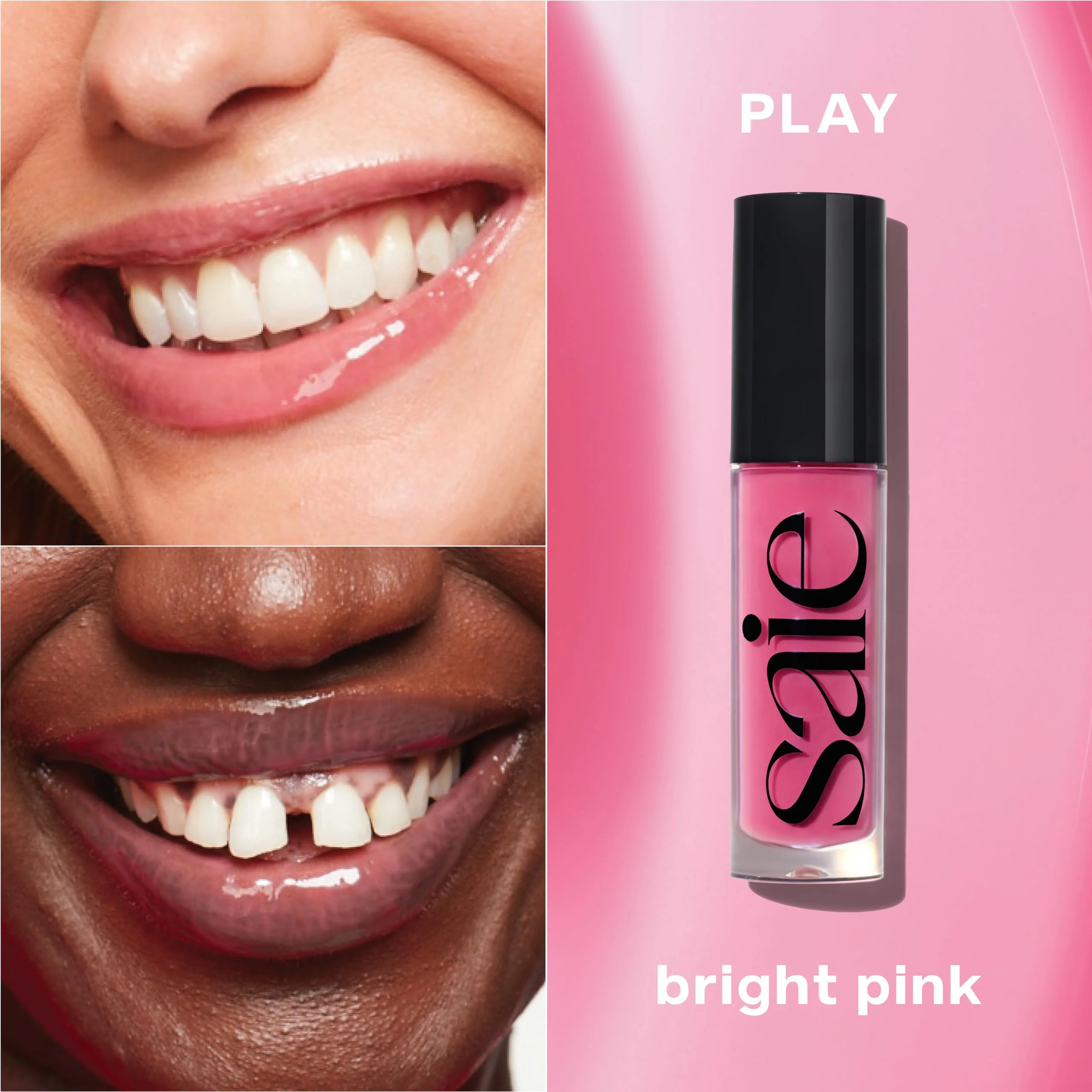 Saie Glossybounce - Hydrating Lip Gloss and Tinted Lip Oil Hybrid with Hyaluronic Acid & Jojoba Oil for Non-Sticky, Ultra-Shiny, Plump & Soft Lips - Everyday Makeup Essential - Play (.17 oz) - Image 7