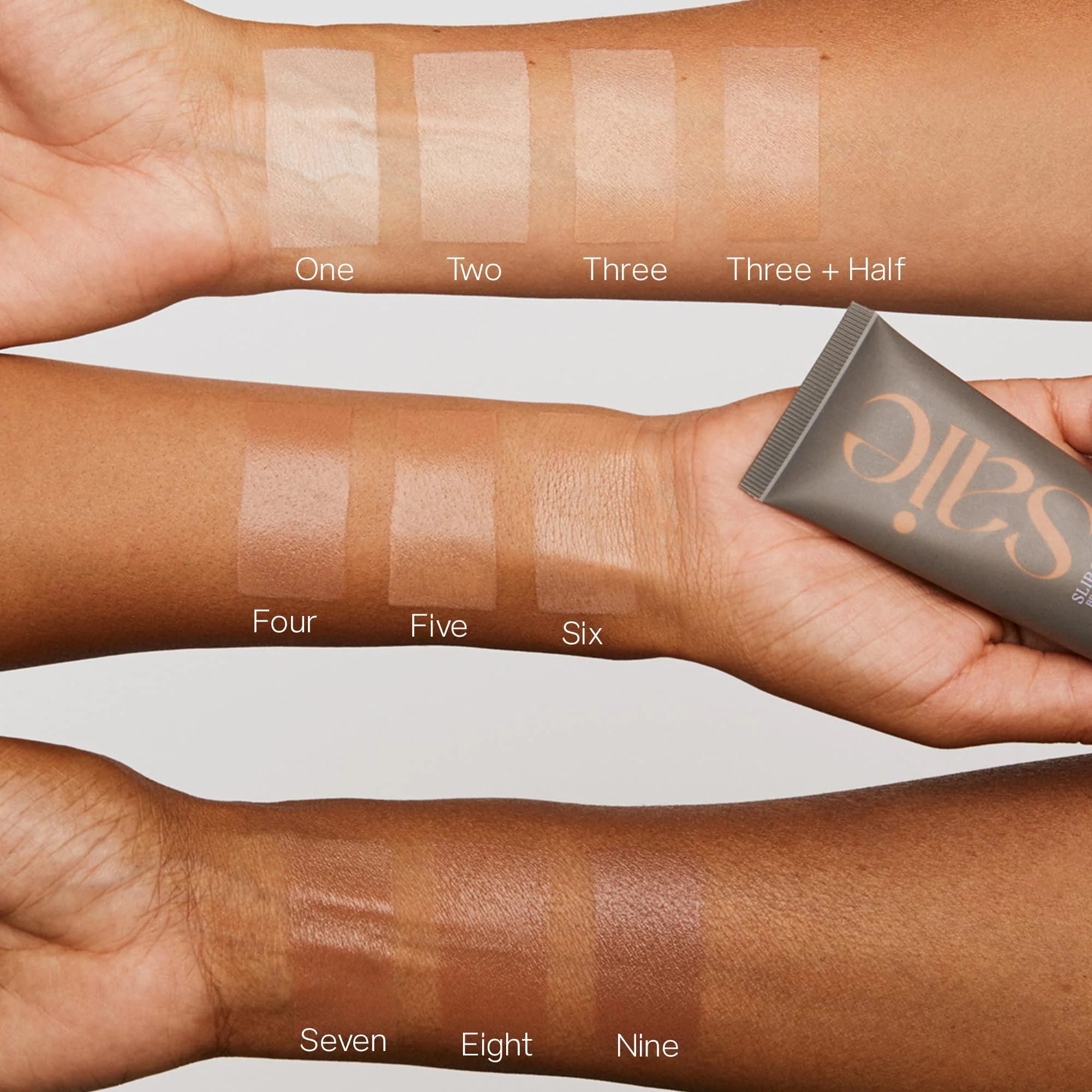 Saie Slip Tint Tinted Moisturizer with SPF 35 - Light Coverage, Glowy Skin Tint & Mineral Sunscreen for Face with Hydrating Hyaluronic Acid - Summer Makeup Essential - Shade Eight (1.35 oz) - Image 4