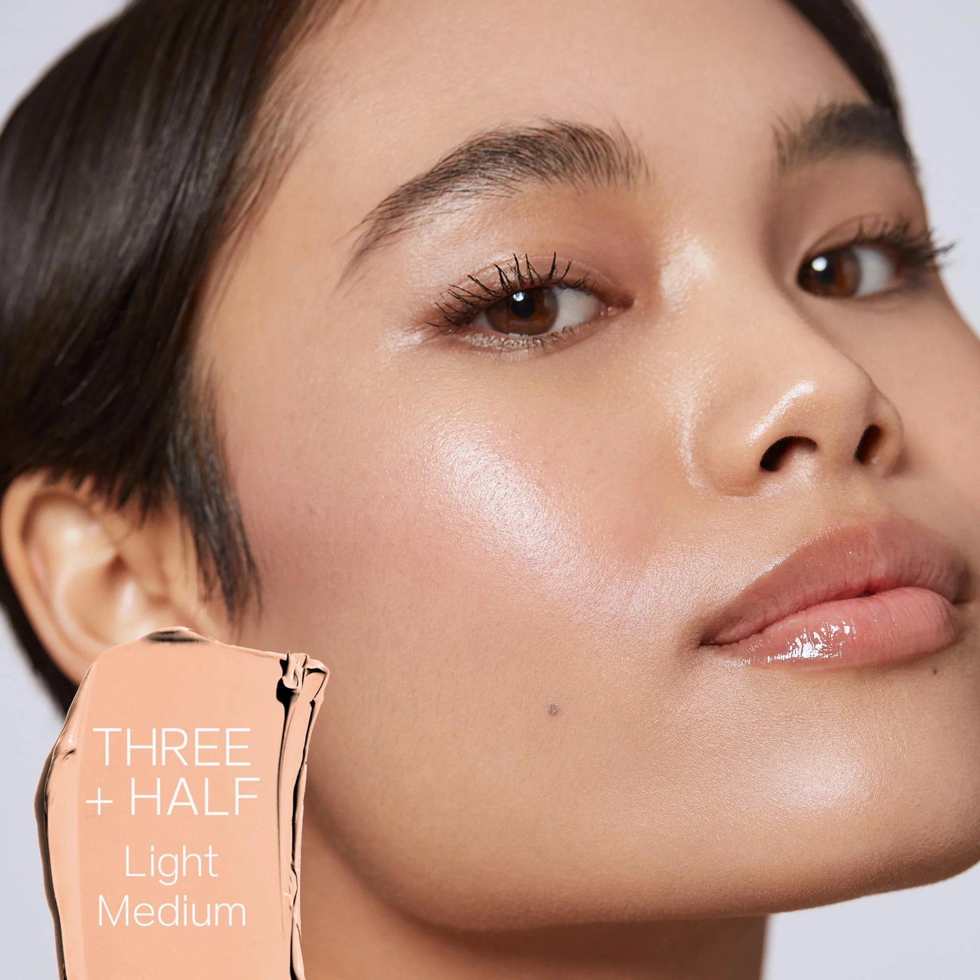 Saie Slip Tint Tinted Moisturizer with SPF 35 - Light Coverage, Glowy Skin Tint & Mineral Sunscreen for Face with Hydrating Hyaluronic Acid - Summer Makeup Essential - Shade Three + Half (1.35 oz) - Image 8
