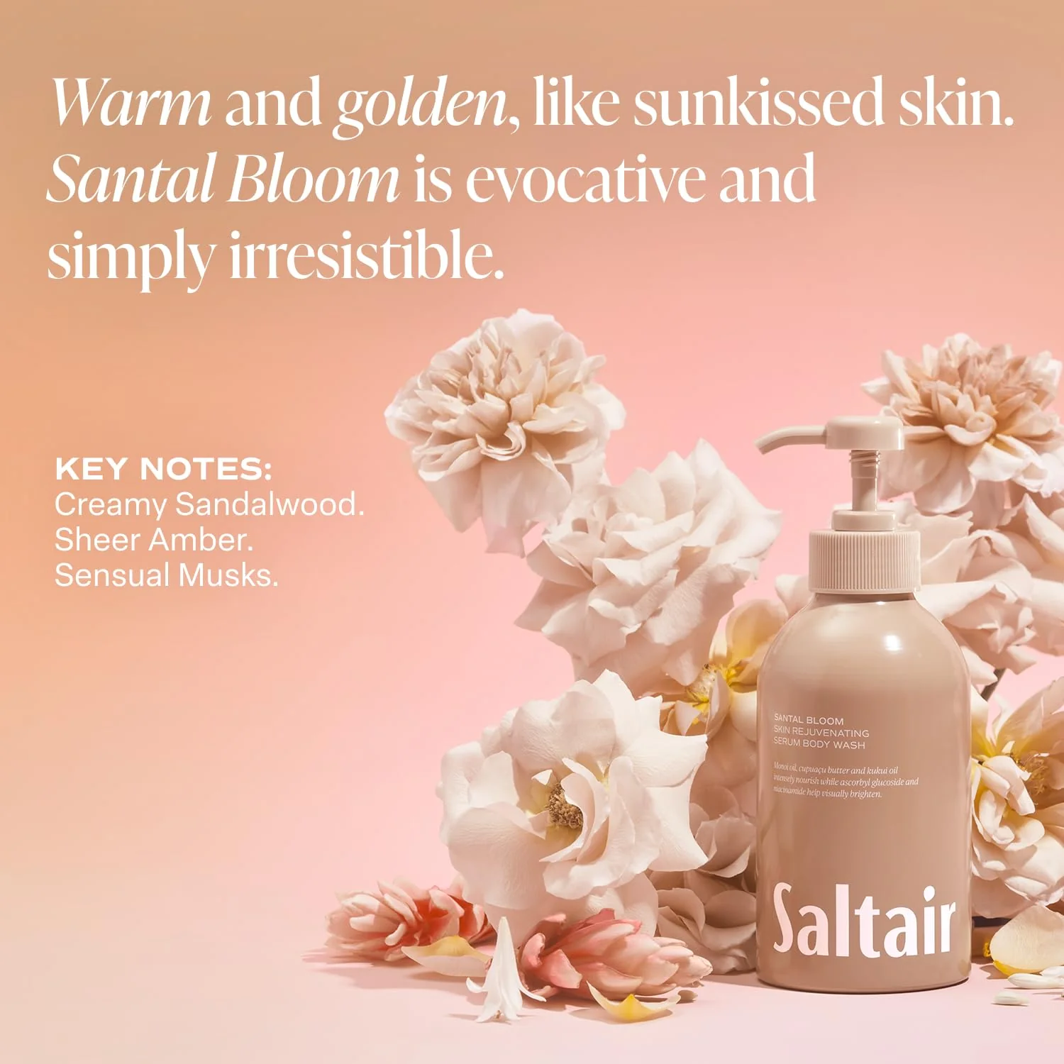 Saltair Body Wash 2-Pack – Santal Bloom – Moisturizing Body Wash with Monoi Oil and Cupuacu Butter – Scented Shower Gel for Women and Men – 2x 17oz – Vegan, Cruelty-Free, Paraben-Free - Image 3
