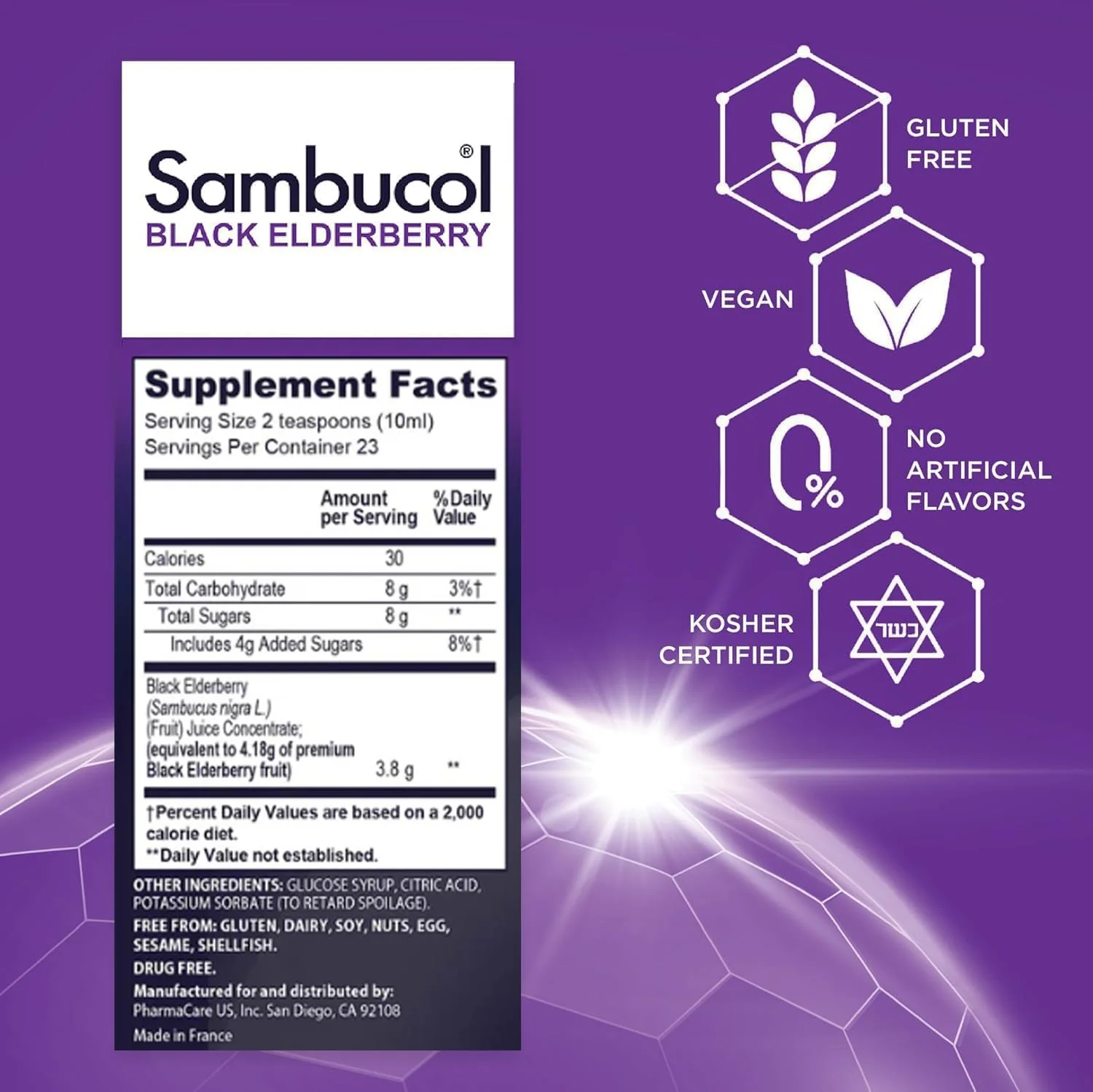 Sambucol Black Elderberry Syrup Original Formula, 7.8 Ounce Bottle - Image 2
