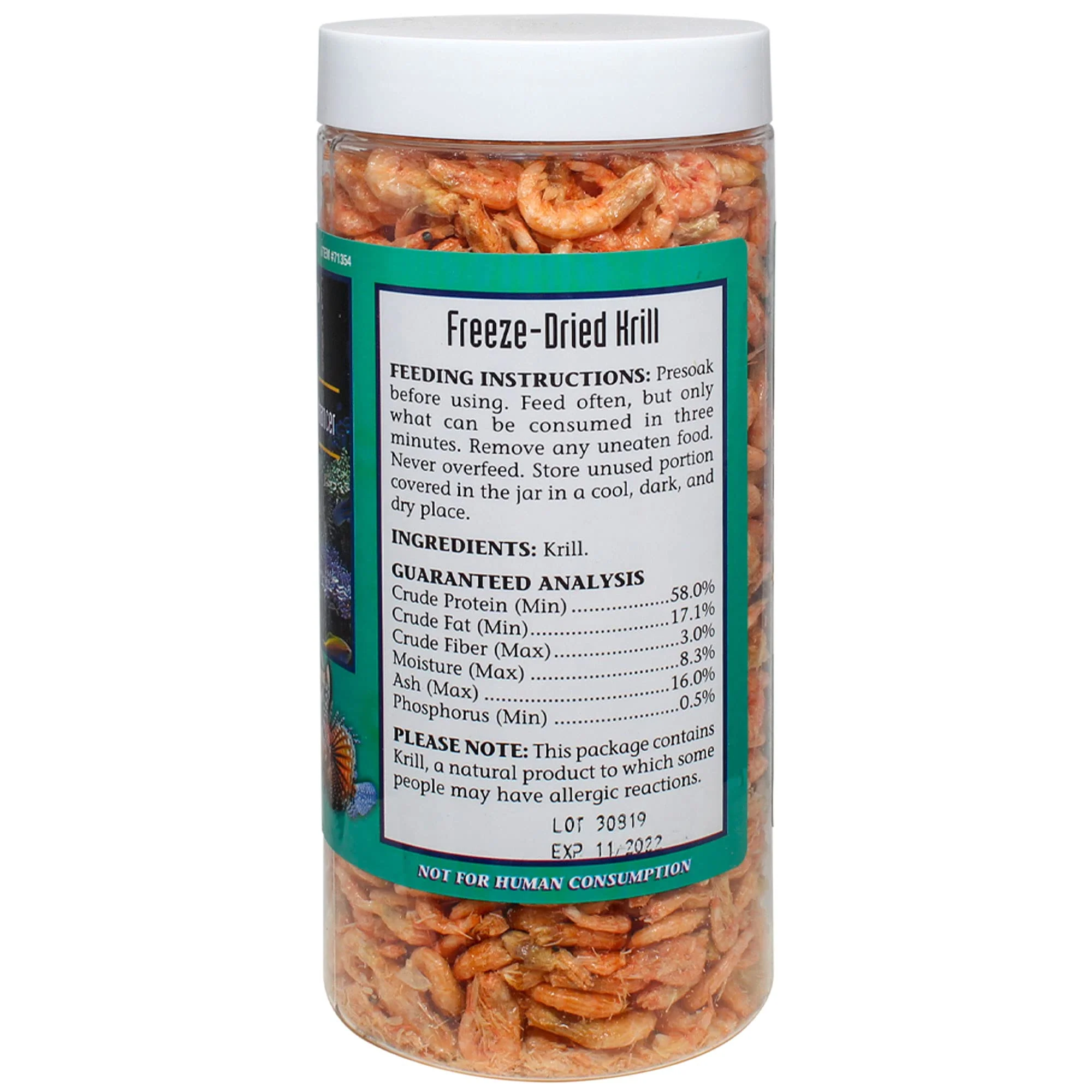 San Francisco Bay Brand Freeze Dried Krill Fish Food - All-Natural, Sustainably Harvested, High Protein Dried Shrimp for Freshwater and Saltwater Carnivores, Koi, Cichlids, Turtles - 2.54 oz (72g) - Image 3