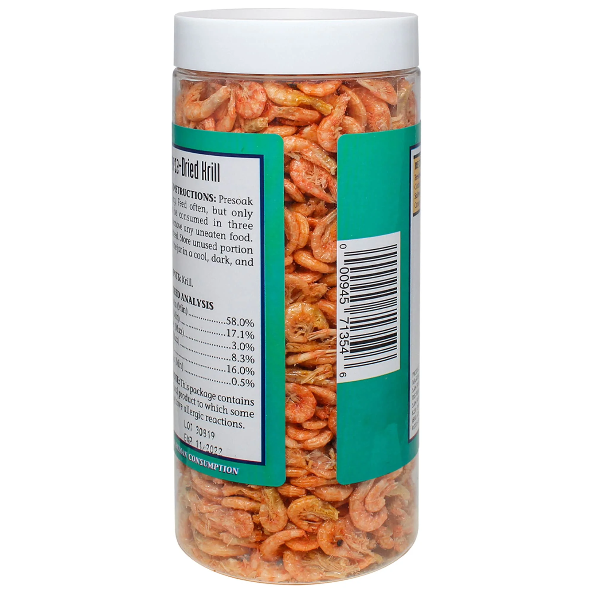 San Francisco Bay Brand Freeze Dried Krill Fish Food - All-Natural, Sustainably Harvested, High Protein Dried Shrimp for Freshwater and Saltwater Carnivores, Koi, Cichlids, Turtles - 2.54 oz (72g) - Image 4