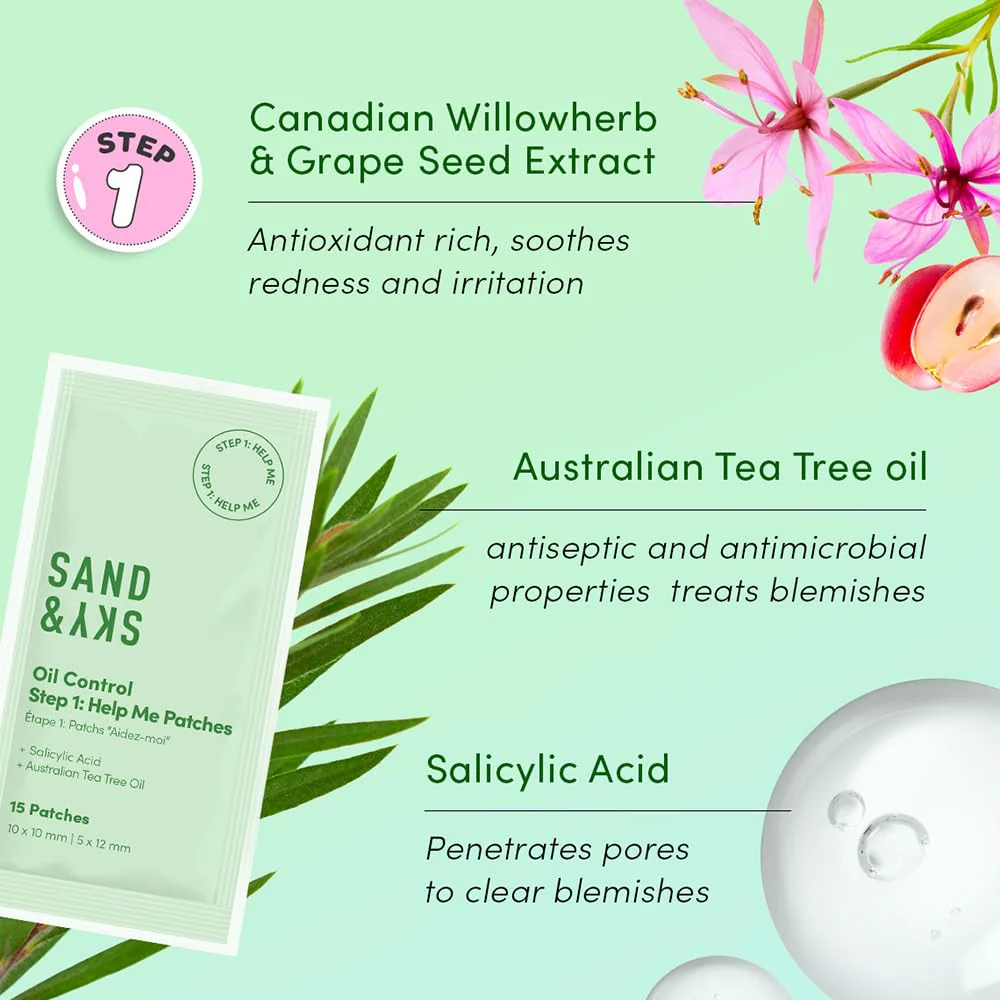 Sand & Sky Pimple Patches for Face Hydrocolloid Acne Patches with Salicylic Acid & Tea Tree Oil - Blemish Spot Patches for Whiteheads, 75 Patches - Image 5