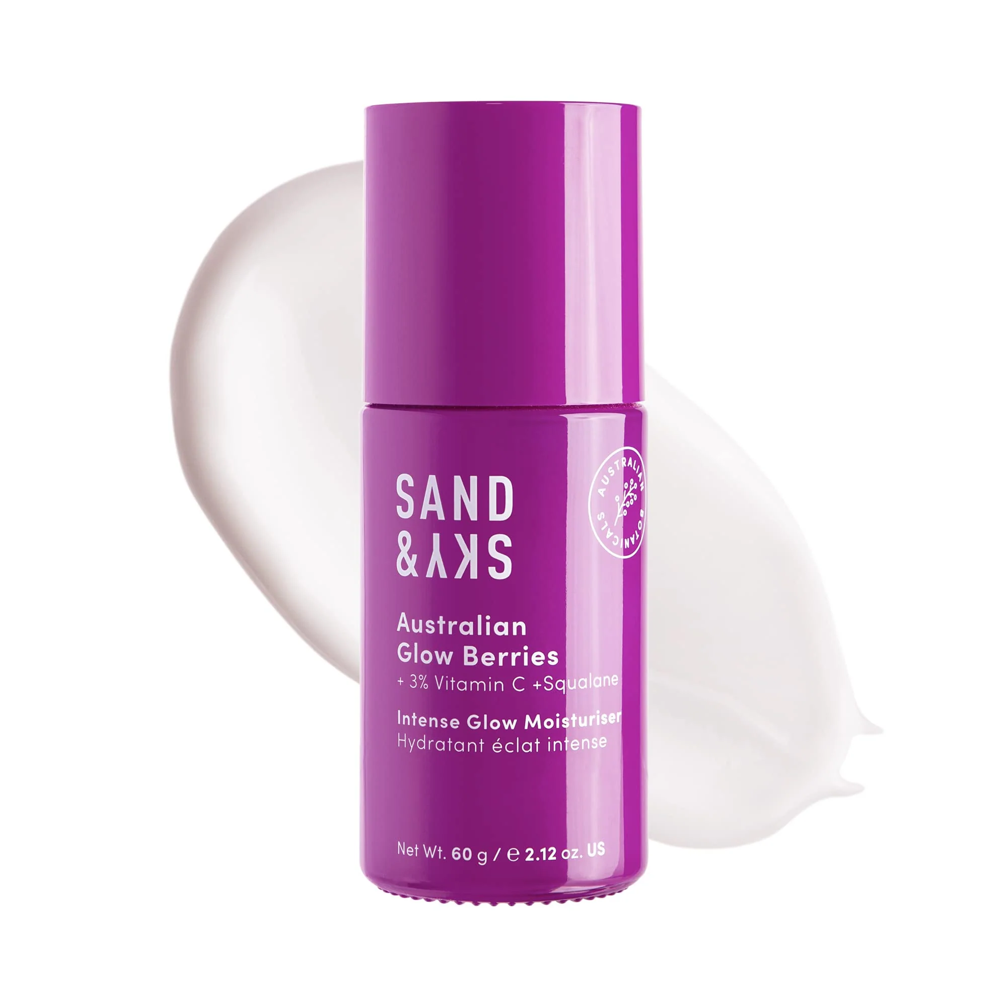 Sand & Sky Vitamin C Face Moisturizer with Vitamin C Serum & Squalane - Brightening Face Cream for Dull Skin, Anti-Aging Moisturizer with Kakadu Plum, 1.7 oz
