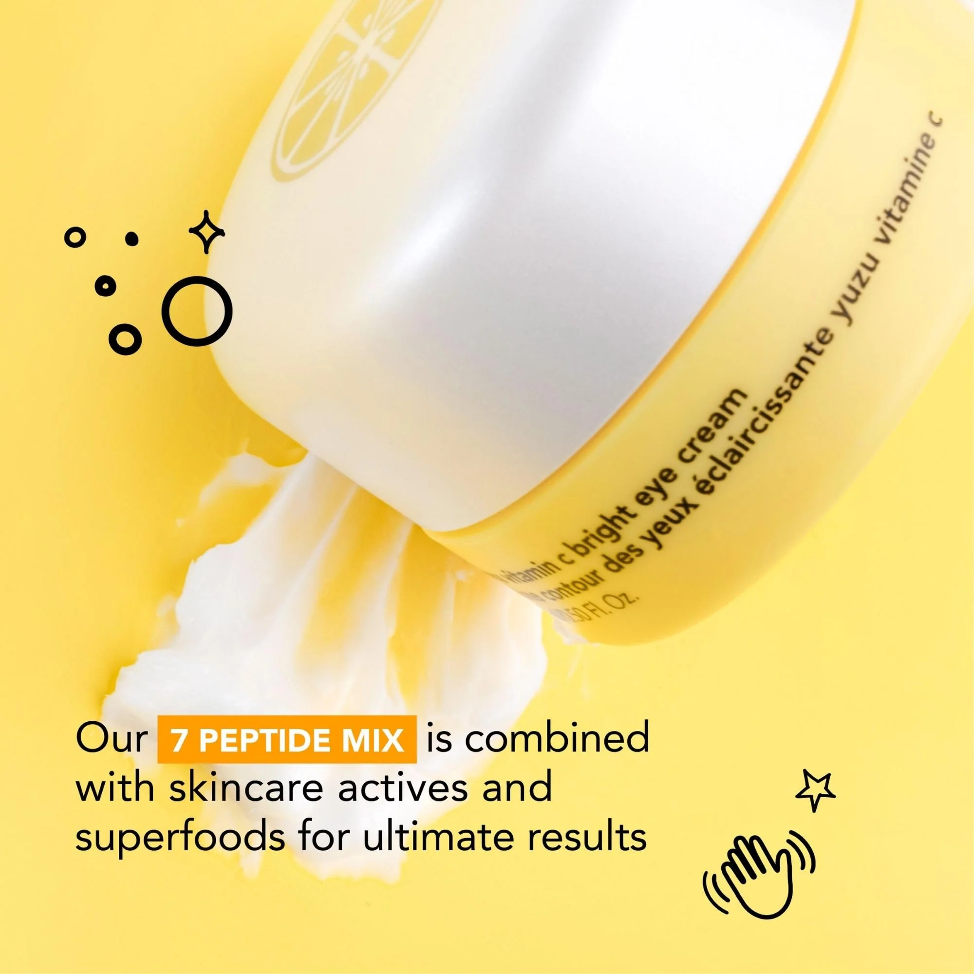 Saturday Skin Yuzu Eye Balm Vitamin C Wide lluminating Under Tight Eye Cream Korean Niacinamide Caffeine for Wrinkles Puffy Eyes Dark Circles Moisturizing Hydrates Anti Aging for Women (15ml) - Image 2