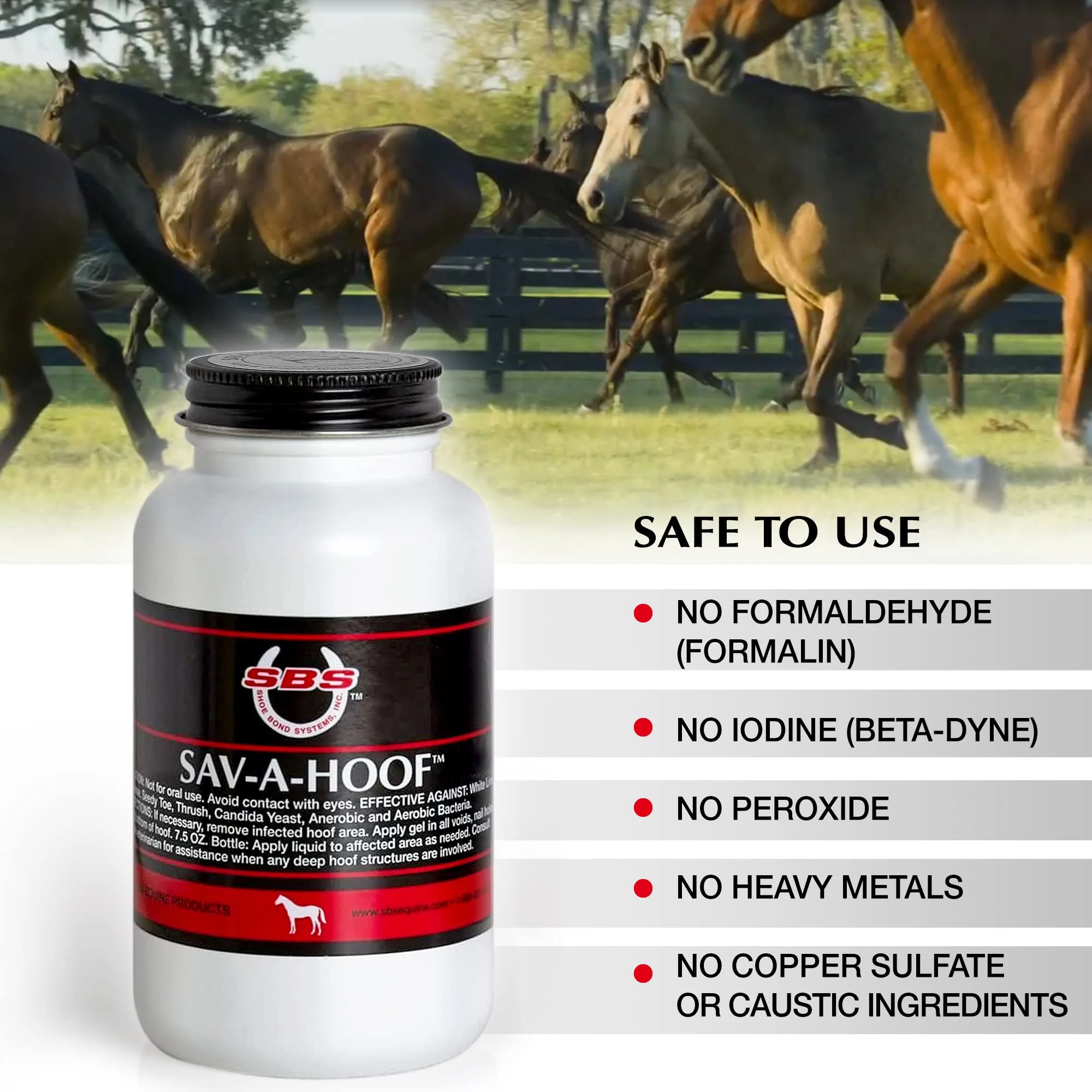 SBS Equine Treatment Against Hoof Illness in Horses | Built-in Dauber Applicator | Treat Entire Hoof (7.5 Fluid Oz) - Image 5