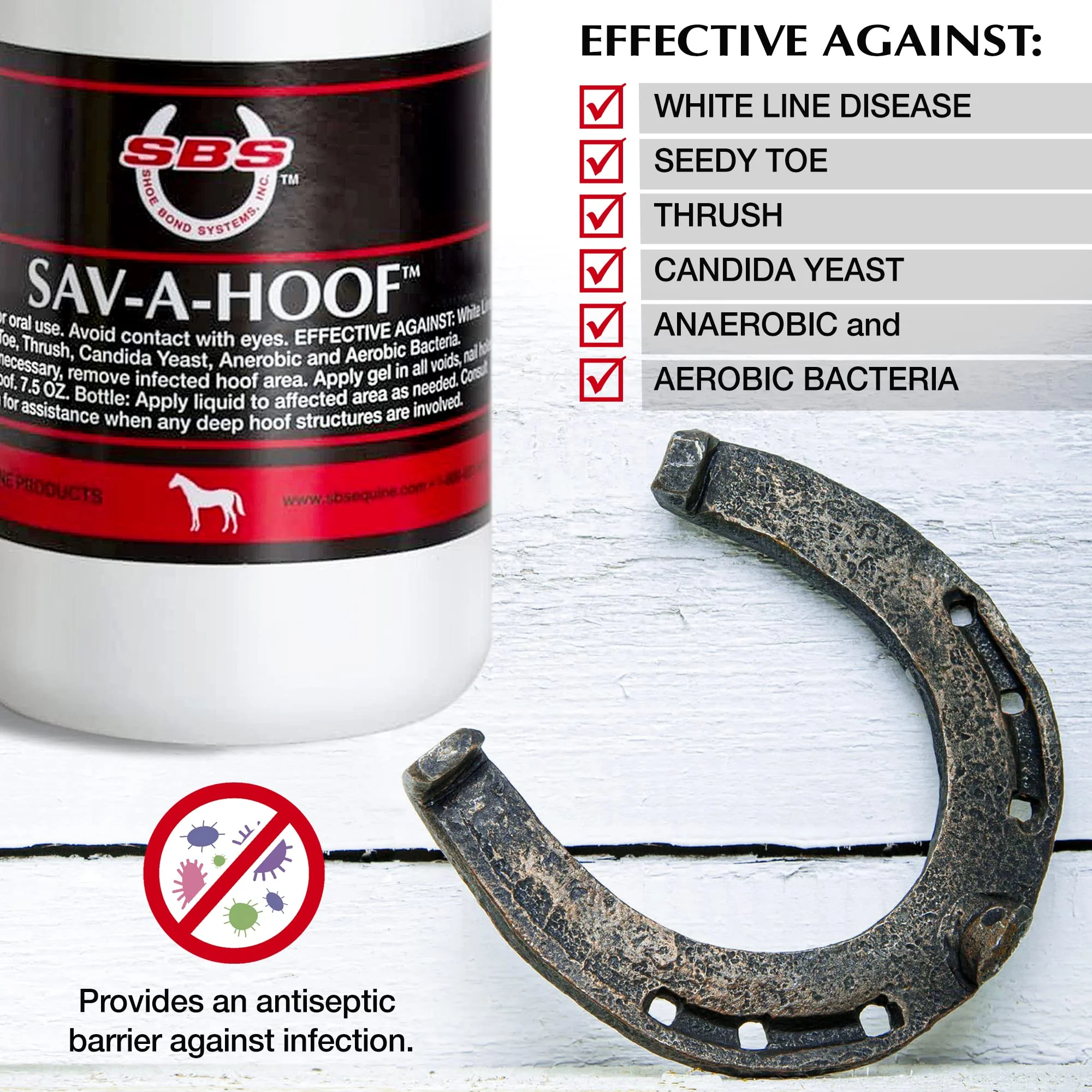 SBS Equine Treatment Against Hoof Illness in Horses | Built-in Dauber Applicator | Treat Entire Hoof (7.5 Fluid Oz) - Image 6