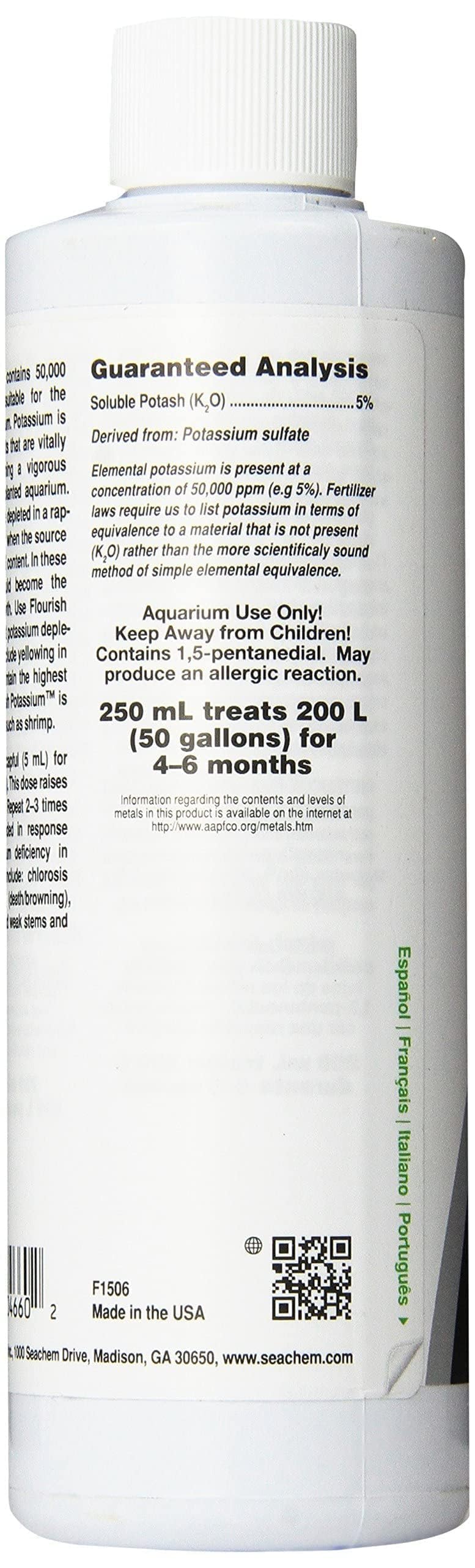 Seachem Flourish Potassium 250ml - Image 7