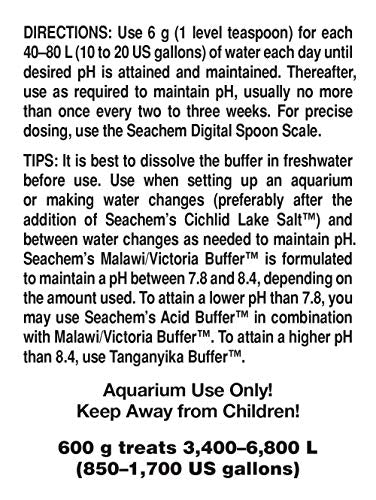Seachem Malawi/Victoria Buffer 600gram - Image 4