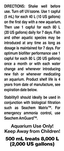 Seachem Stability Fish Tank Stabilizer - For Freshwater and Marine Aquariums, 16.9 Fl Oz (Pack of 1) - Image 5