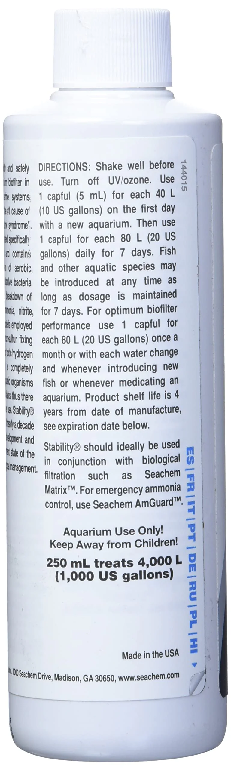 Seachem Stability - For Freshwater and Marine Aquariums 250ml - Image 4
