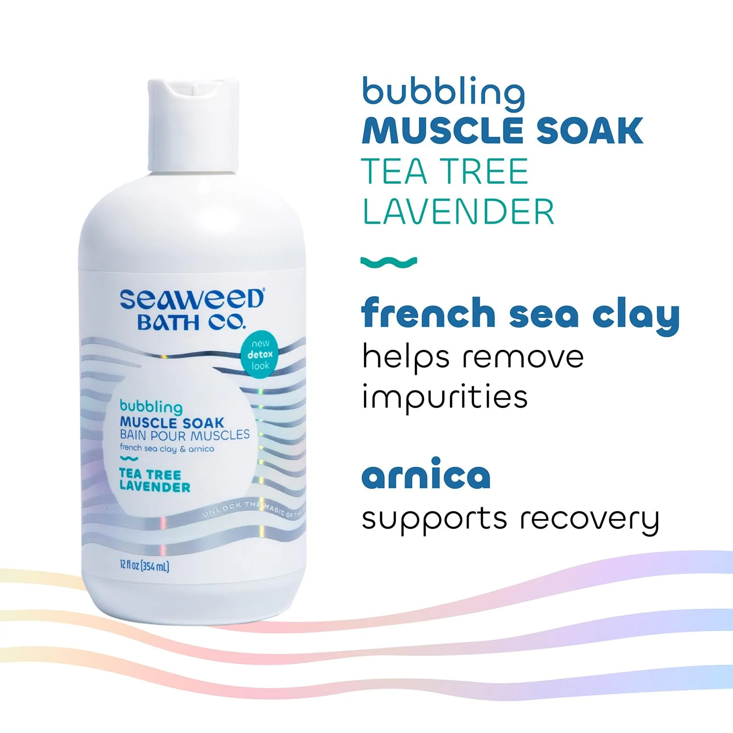 Seaweed Bath Co. Bubbling Muscle Soak, Tea Tree Lavender Scent, 12 Ounce, Sustainably Harvested Seaweed, French Sea Clay, Arnica - Image 5