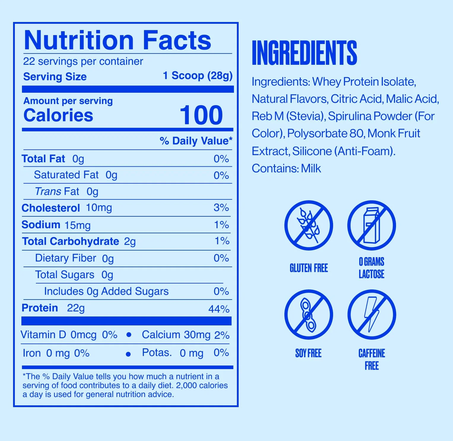 SEEQ Clear Protein Powder - Blue Razz Freeze - 22 Servings - 22g Clear Whey Protein Isolate - Zero Sugar - 0g Lactose - Allergen Friendly - GLP1 Support - Bone Health - Muscle Post Workout Recovery - Image 5