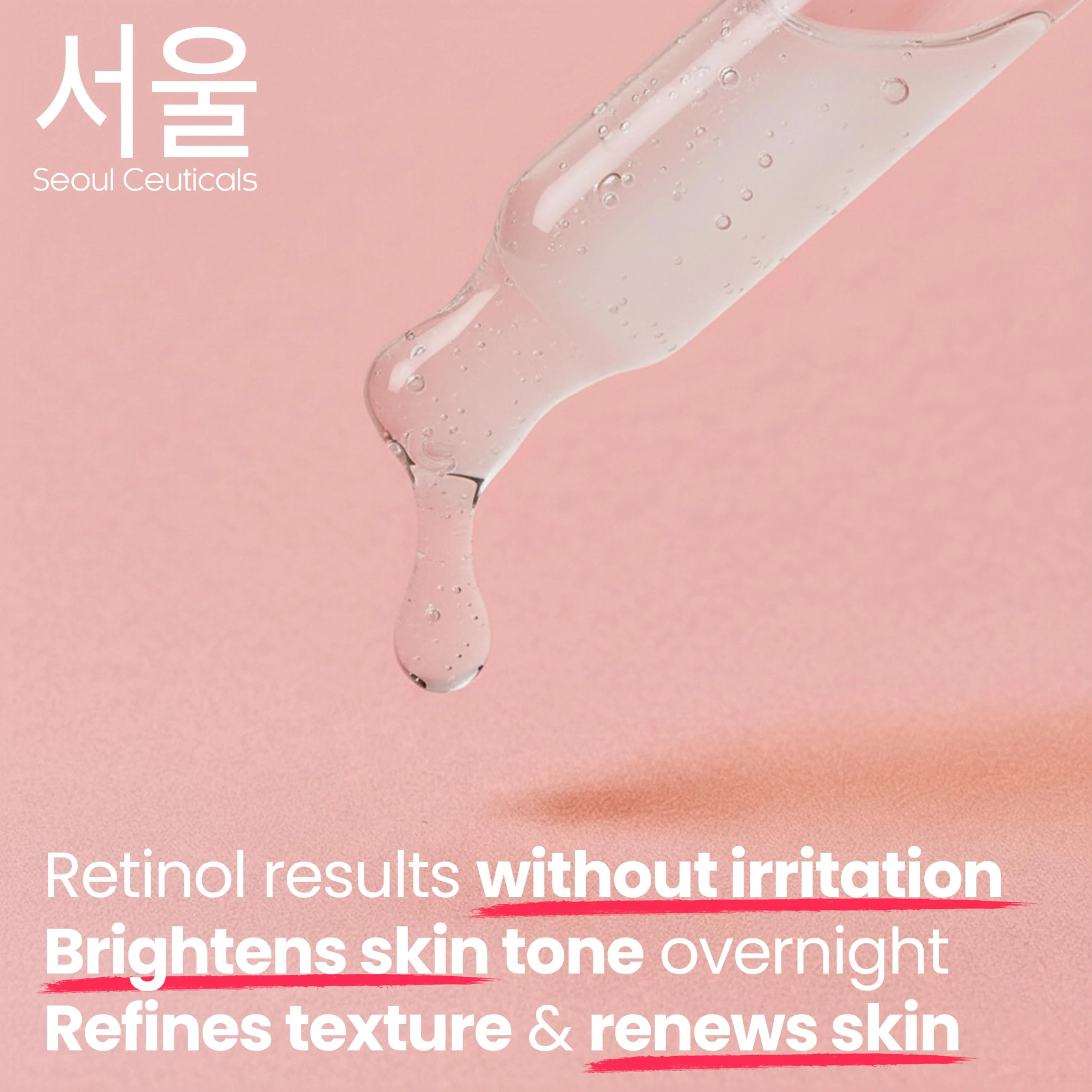 SeoulCeuticals 1% Korean Retinol Night Serum for Face - 97.5% Snail Mucin + Hyaluronic Acid + Bakuchiol, Cruelty Free K Beauty for Sensitive Skin 1oz - Image 5