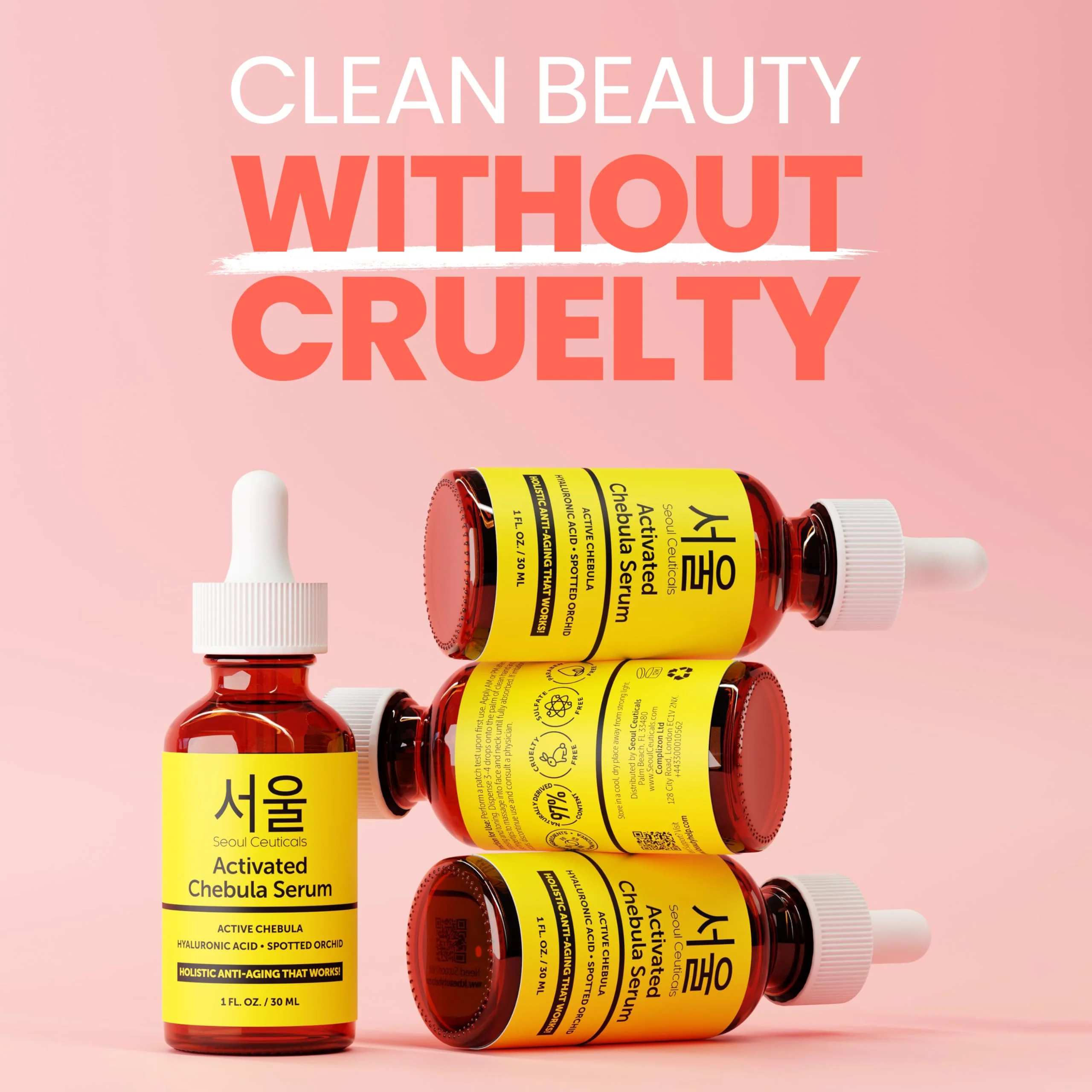 SeoulCeuticals Chebula Active Serum for Face - Korean Skin Care Anti Aging Natural K Beauty Skincare With Hyaluronic Acid + Spotted Orchid for Healthy, Youthful Glowing Skin 1oz - Image 8