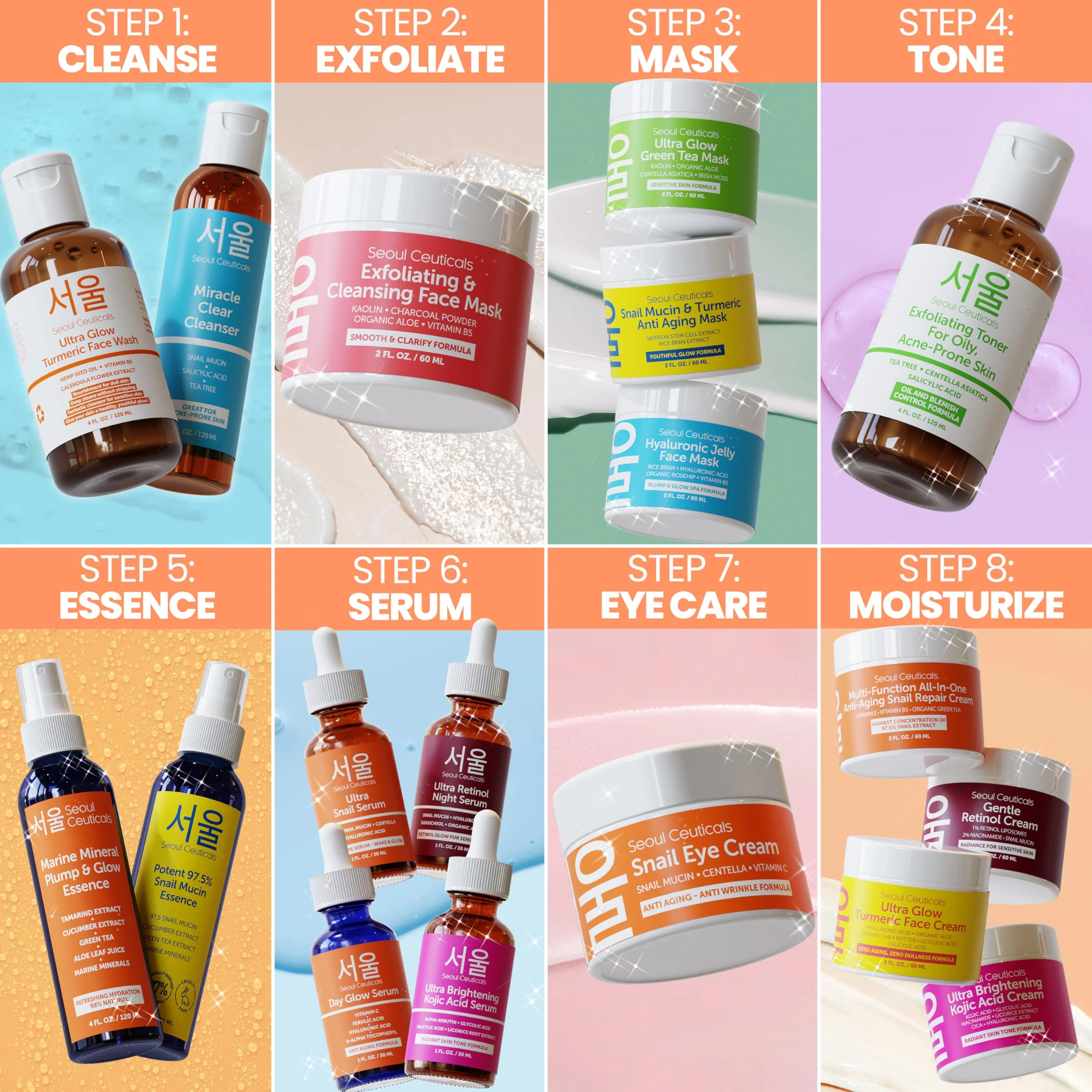 SeoulCeuticals Korean Skin Care Face Mask for Sensitive Skin - Korean Skincare Green Tea Wash Off Masks - K Beauty Face Masks - Aloe Vera Mask + Centella Asiatica Hydrating Facial Spa Mask 2oz - Image 2
