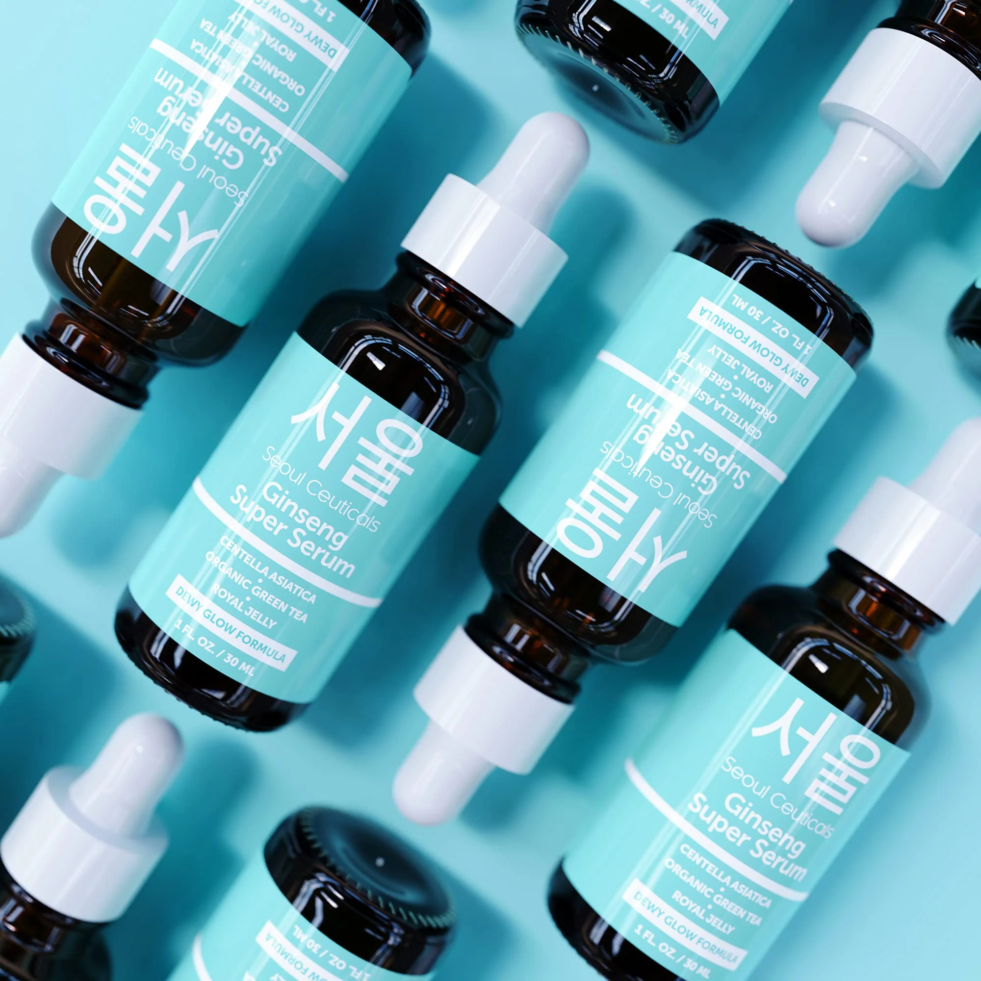 SeoulCeuticals Korean Skin Care Ginseng Serum - K Beauty Skincare with Green Tea + Centella + Royal Jelly - Cruelty Free & Organic for Dewy Glow 1oz - Image 5