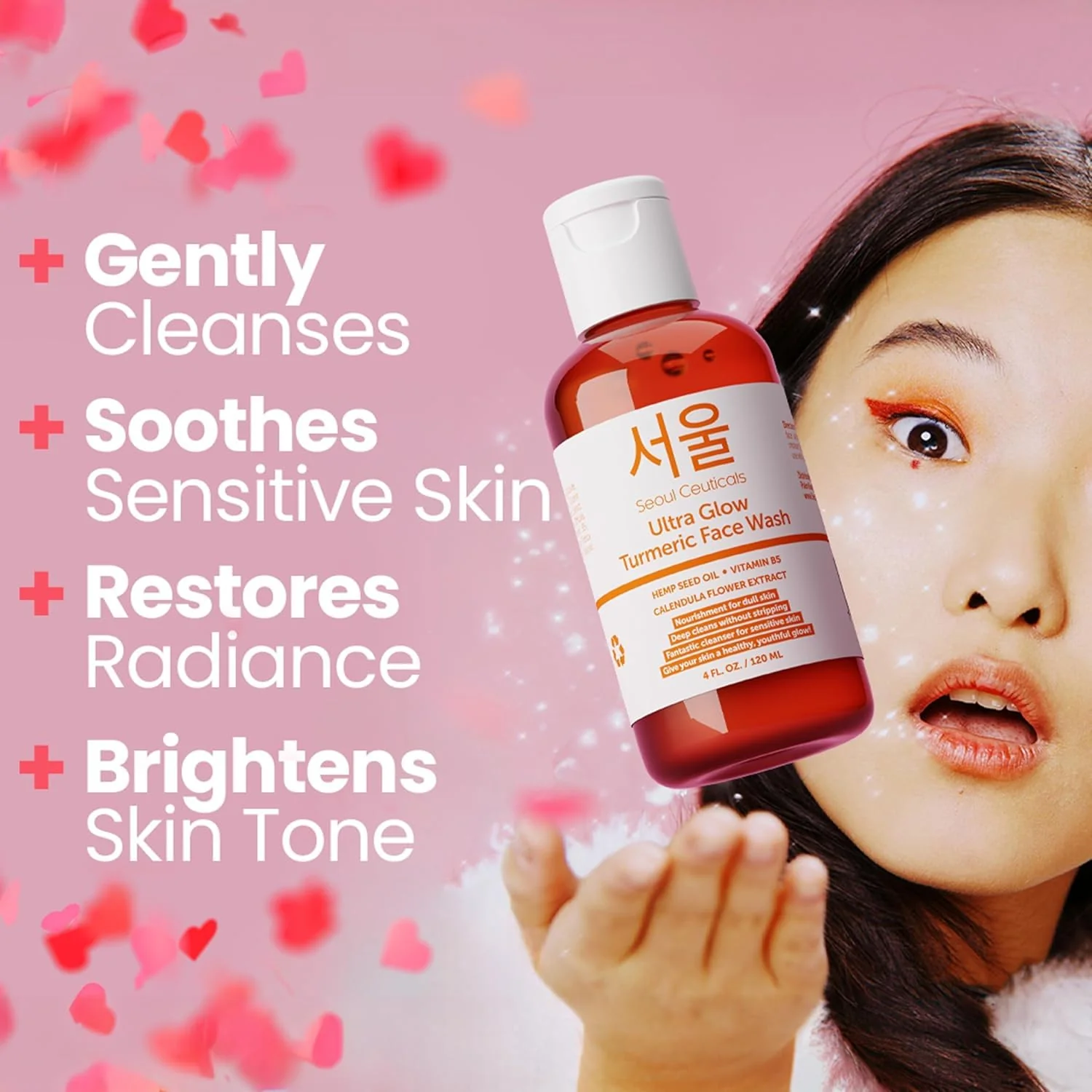 SeoulCeuticals Korean Turmeric Face Wash Cleanser – Vegan Cruelty Free Korean Skincare Facial Cleanser – K Beauty Skin Care for Dry Sensitive Skin 4oz - Image 9
