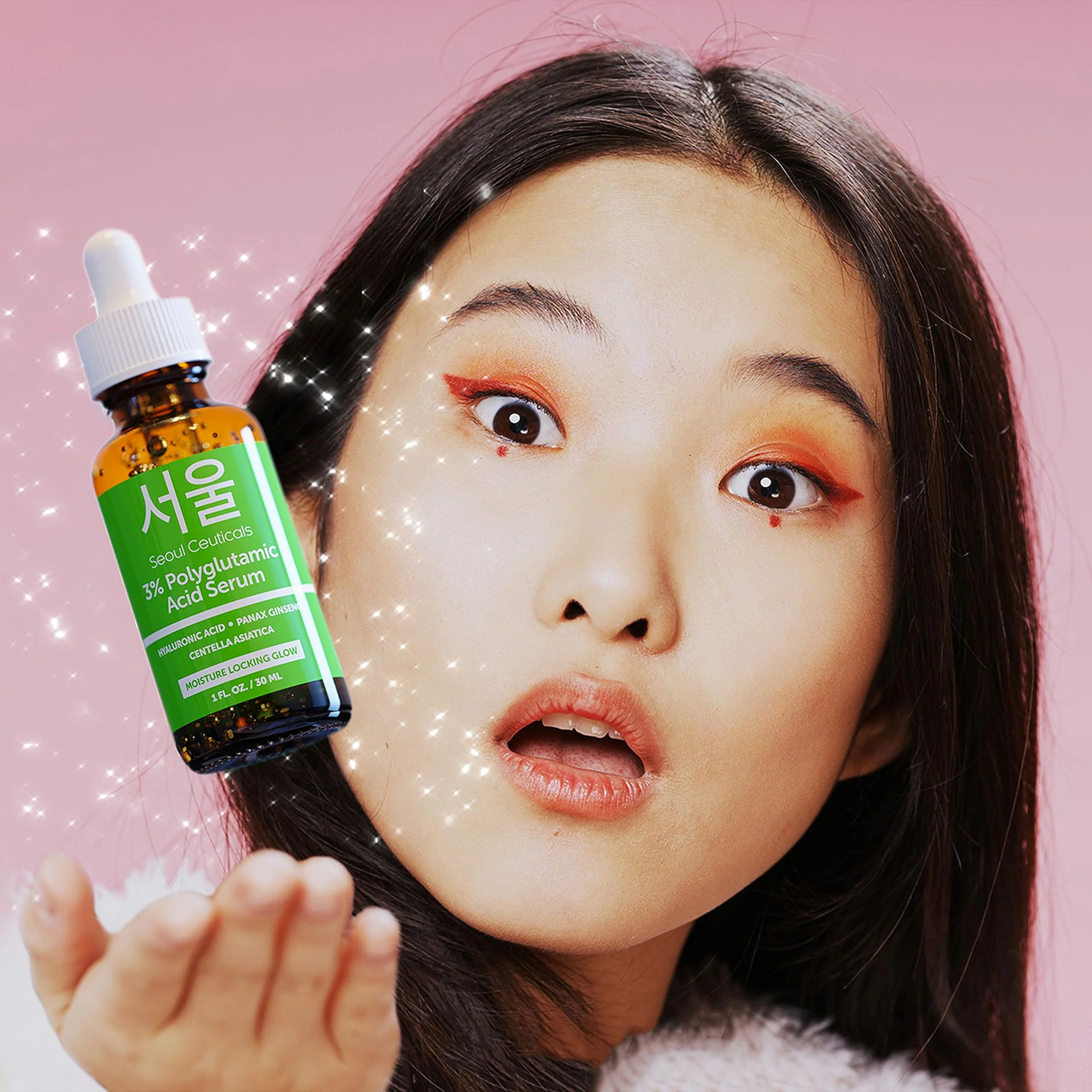 SeoulCeuticals Organic Polyglutamic Acid Serum - Korean Skin Care + Hyaluronic Acid + Centella Asiatica - K Beauty Anti Aging - Healthy Glowing Skin 1oz - Image 9