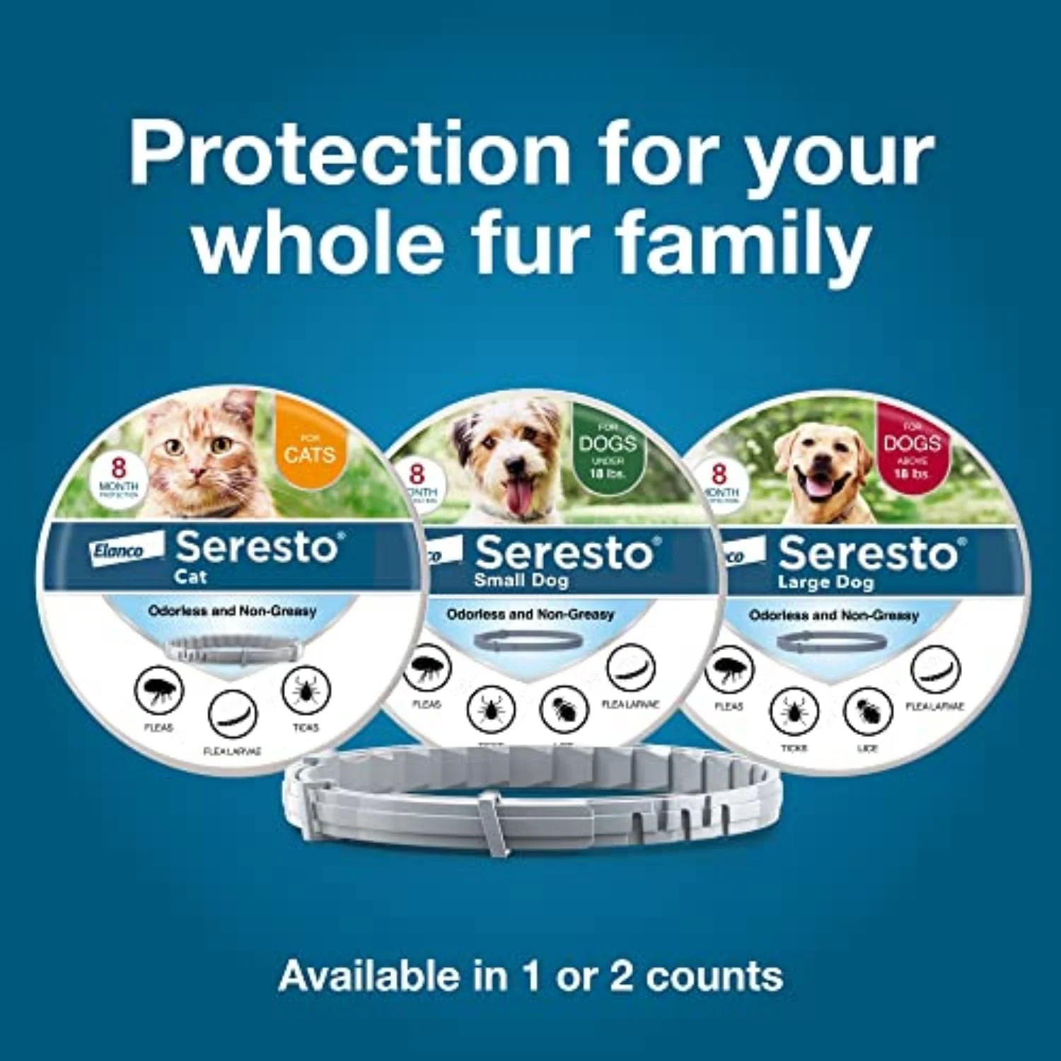 Seresto Flea & Tick Collar For Dogs Over 18 lbs., Treatment & Prevention, Vet-Recommend, 8 Month Protection - Image 3