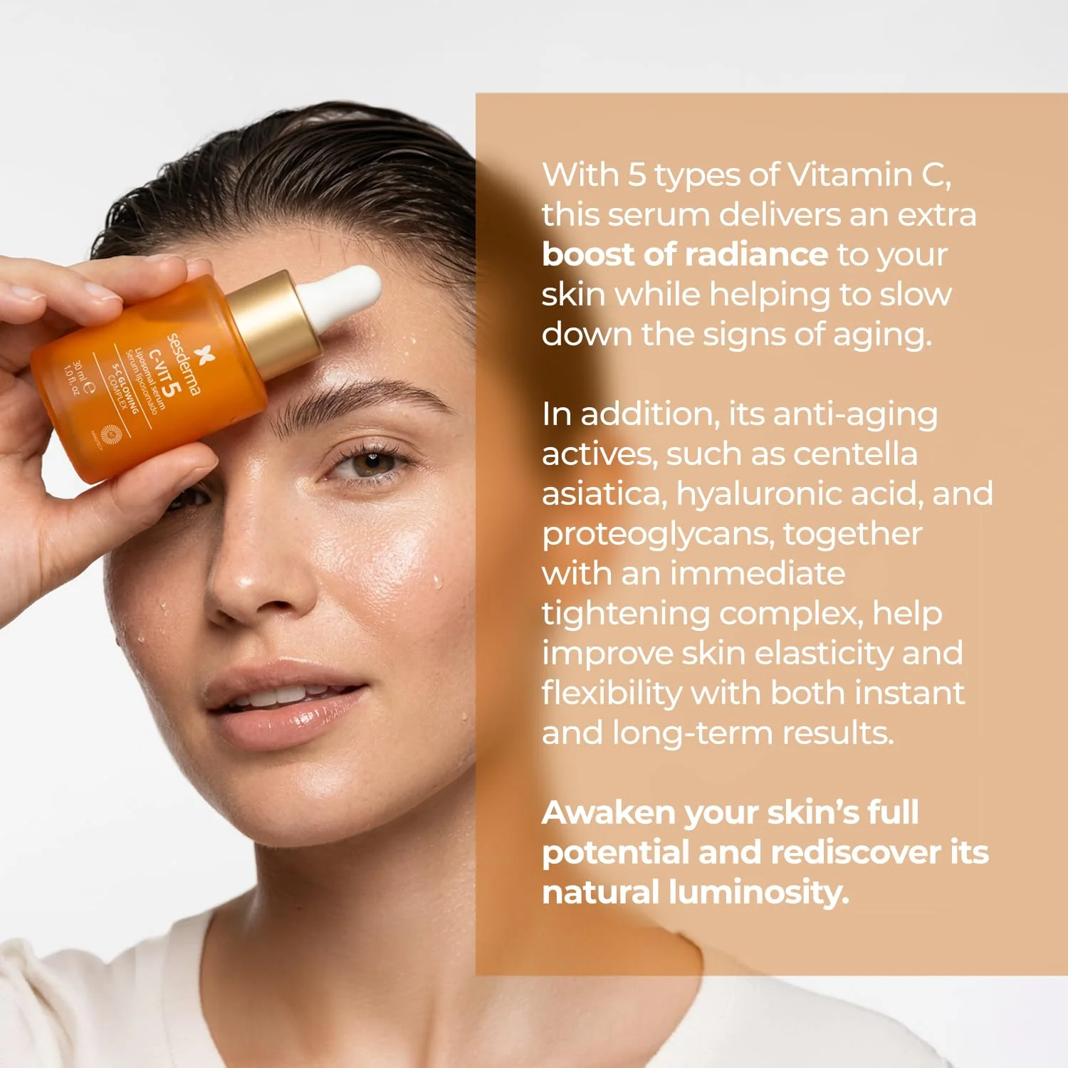 Sesderma C-VIT 5 Fusion Vitamin C Serum, Boosted Hydration, Radiant Glow, Antioxidant Defense, Targets Pigmentation, Pro Skincare Formula, 1.0 fl. Oz - Image 2